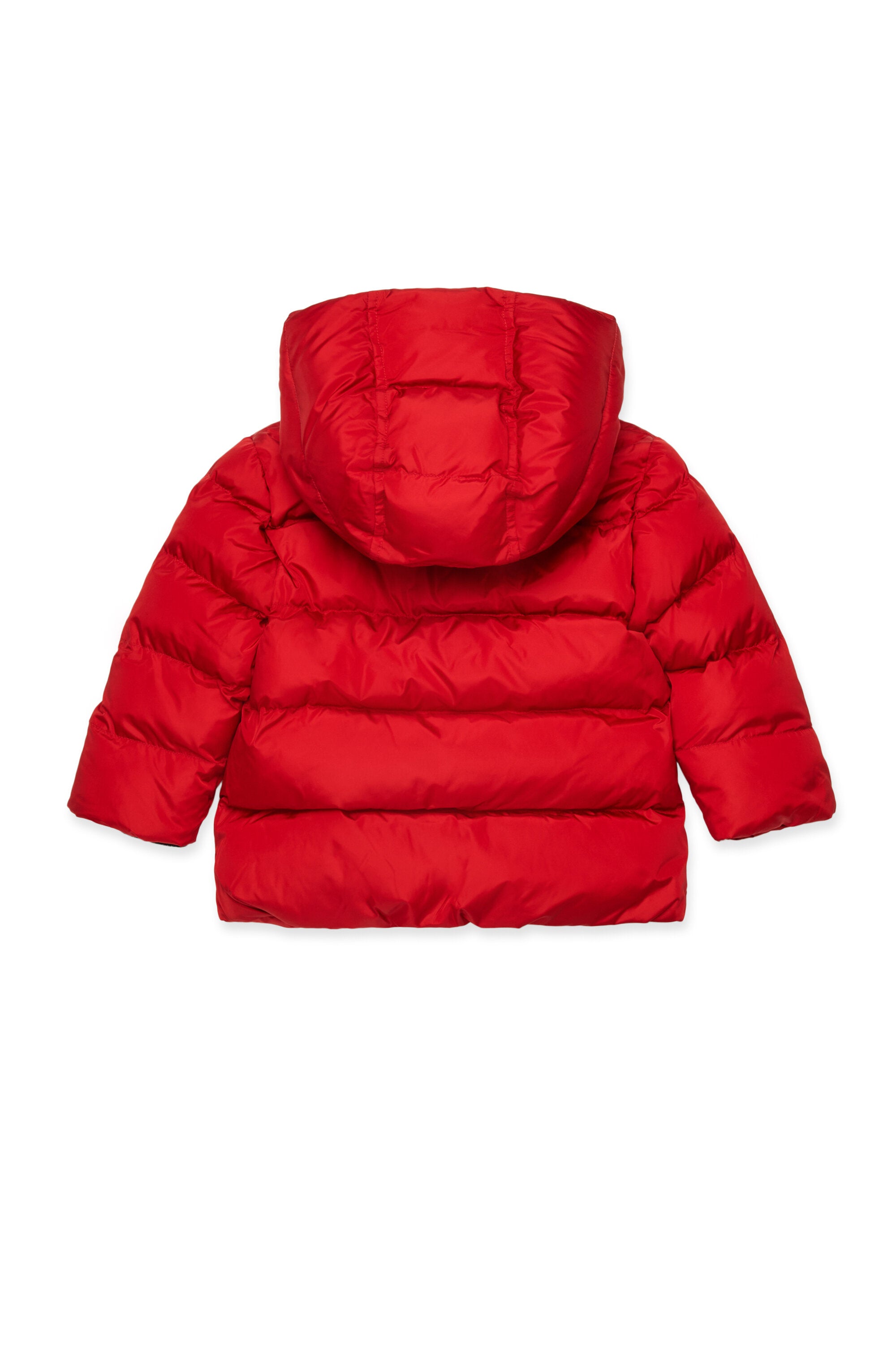 Long padded jacket with logo