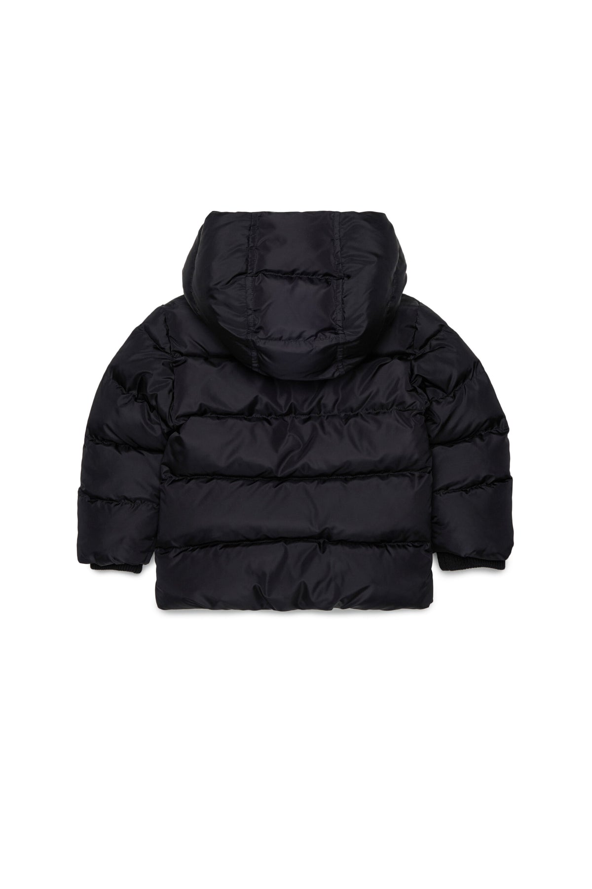 Long padded jacket with logo