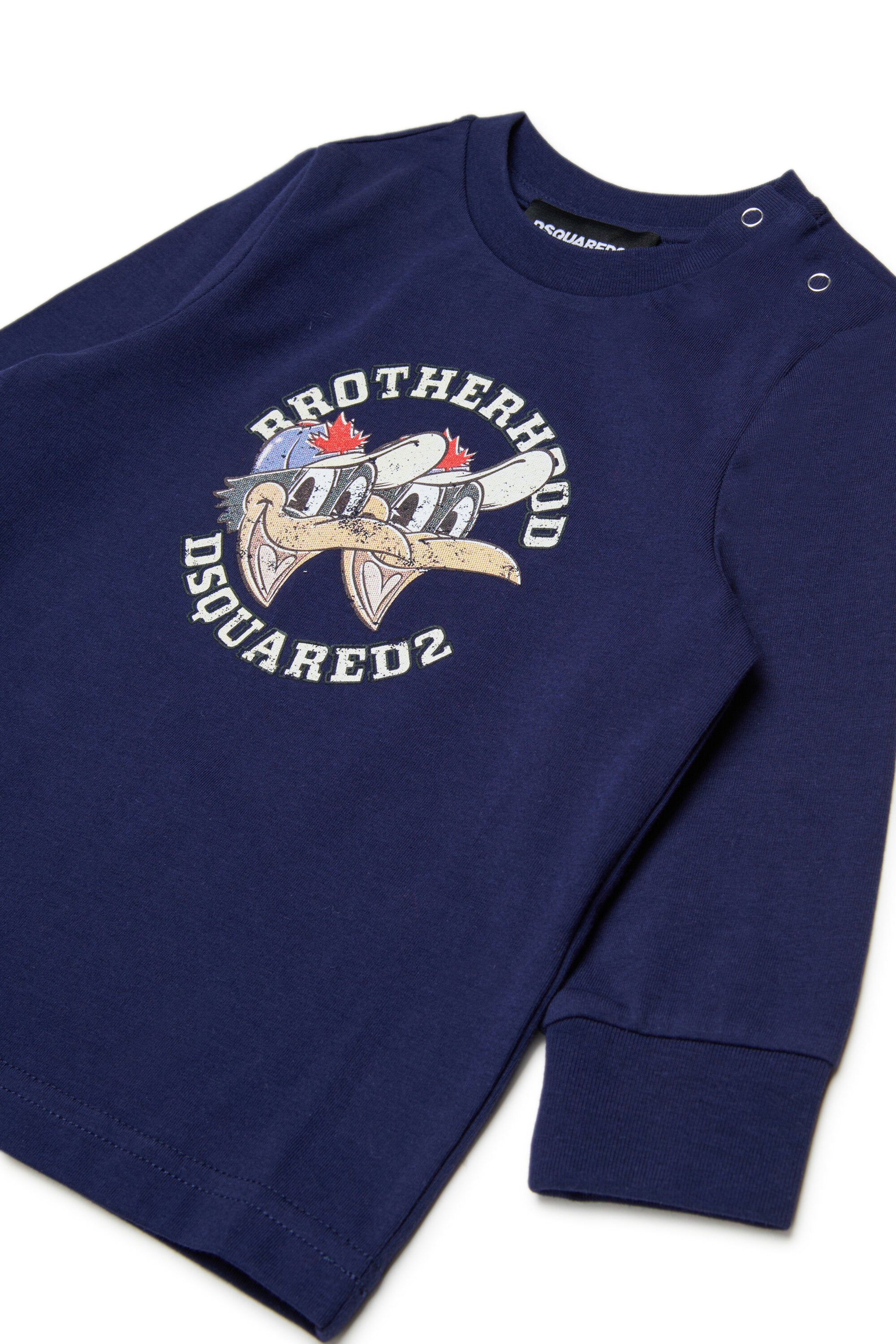 Long jersey jumpsuit with Brotherhoodhood print