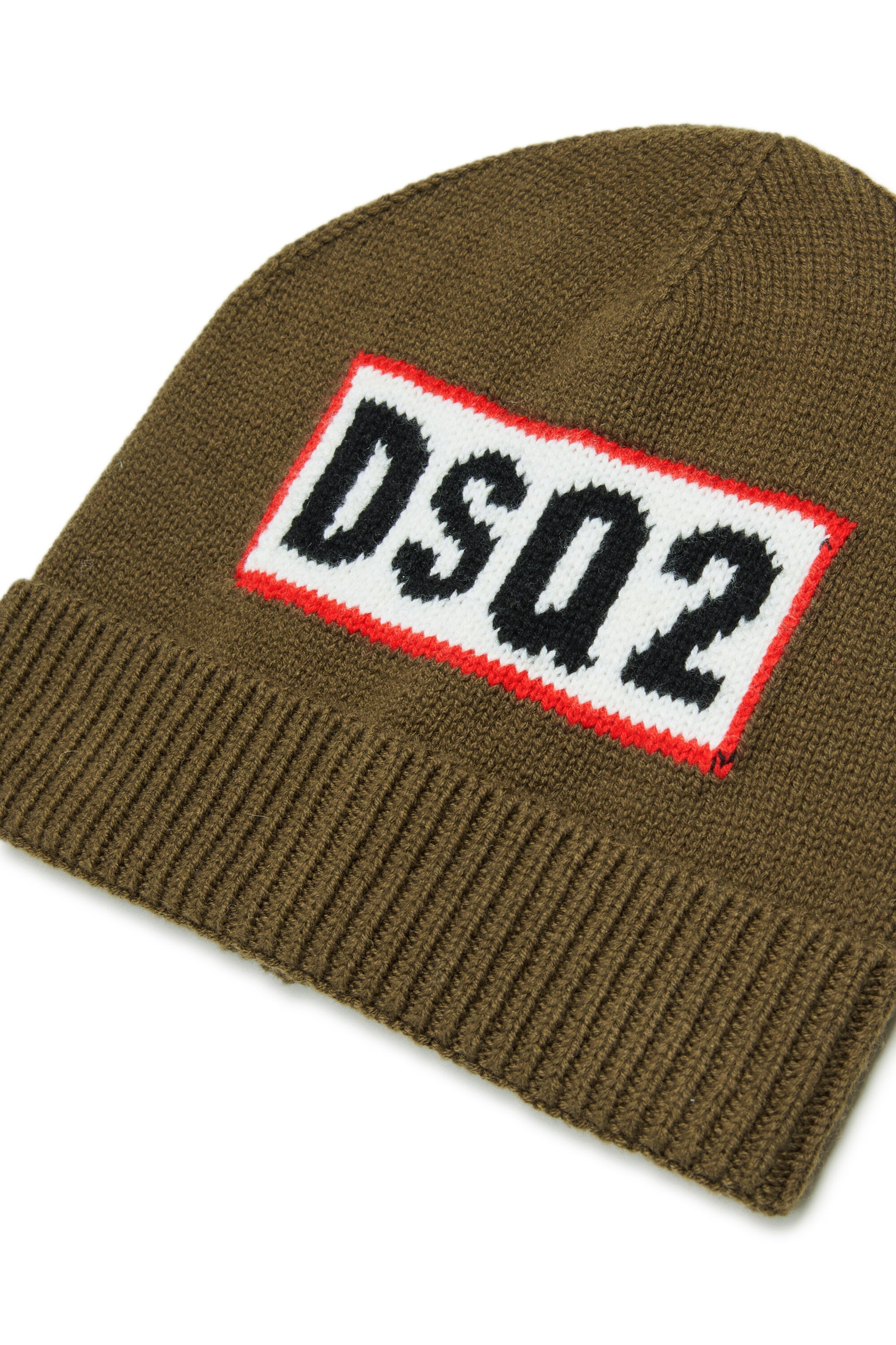 Wool-blend beanie with DSQ2 logo