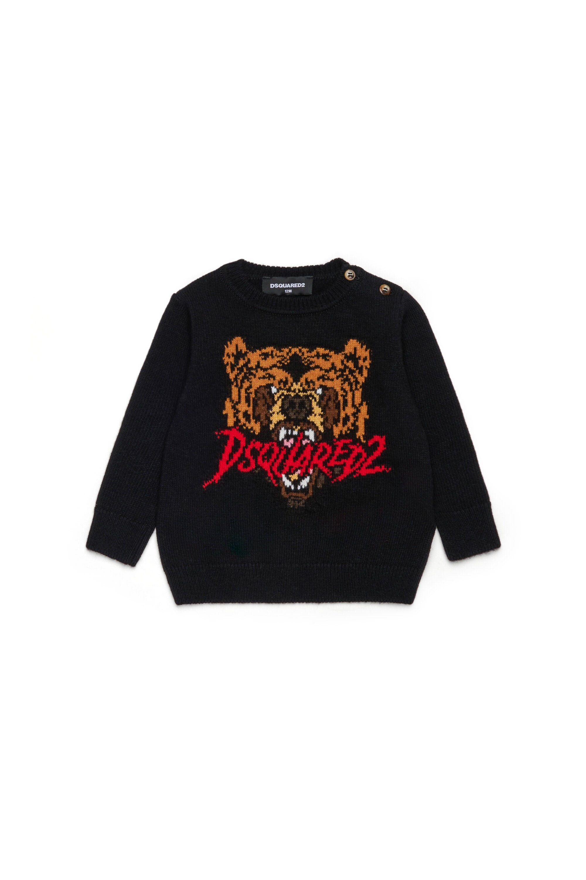 Wool-blend pullover with Bear graphics