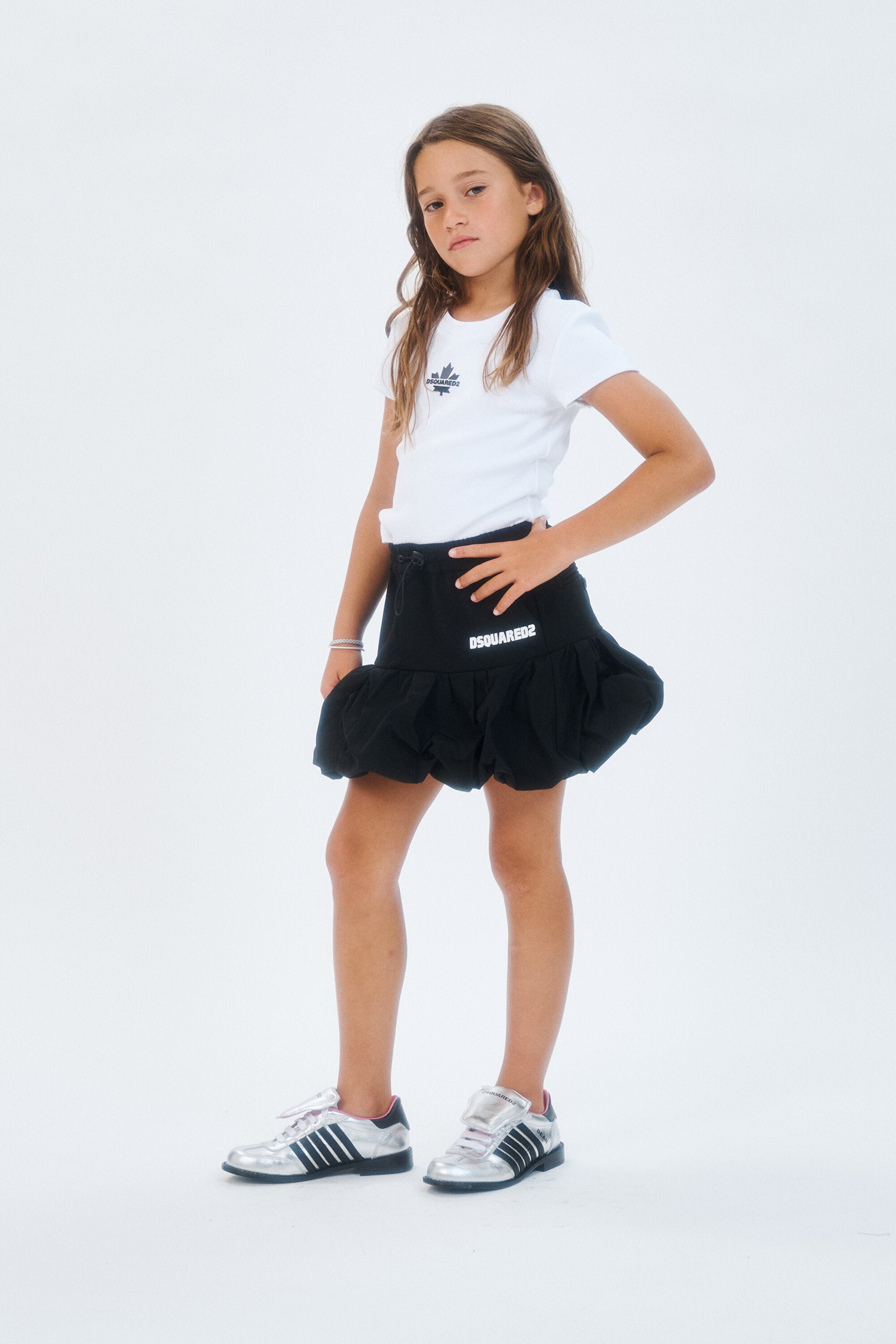 Short skirt with logo