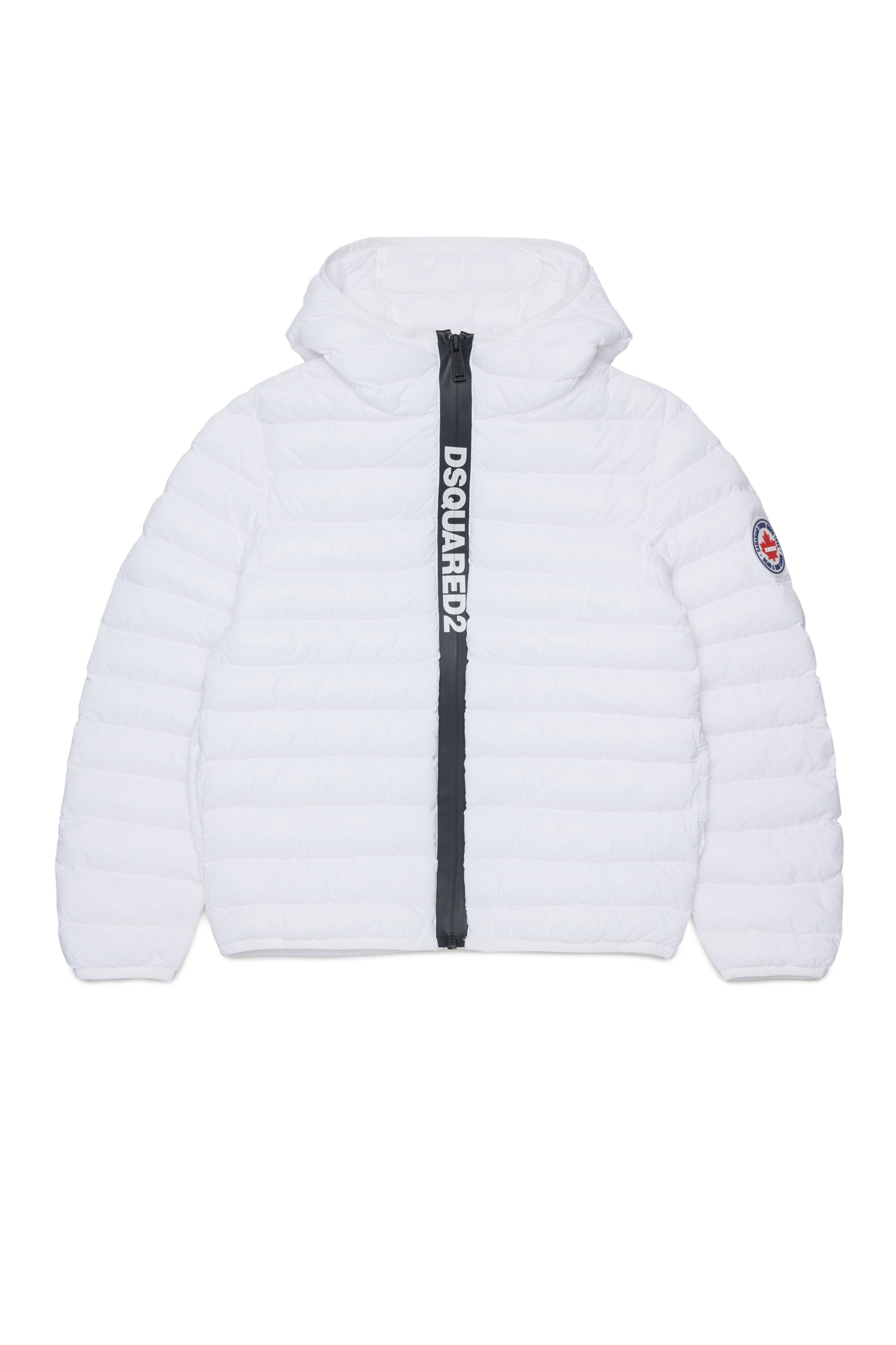 Padded jacket with printed logo