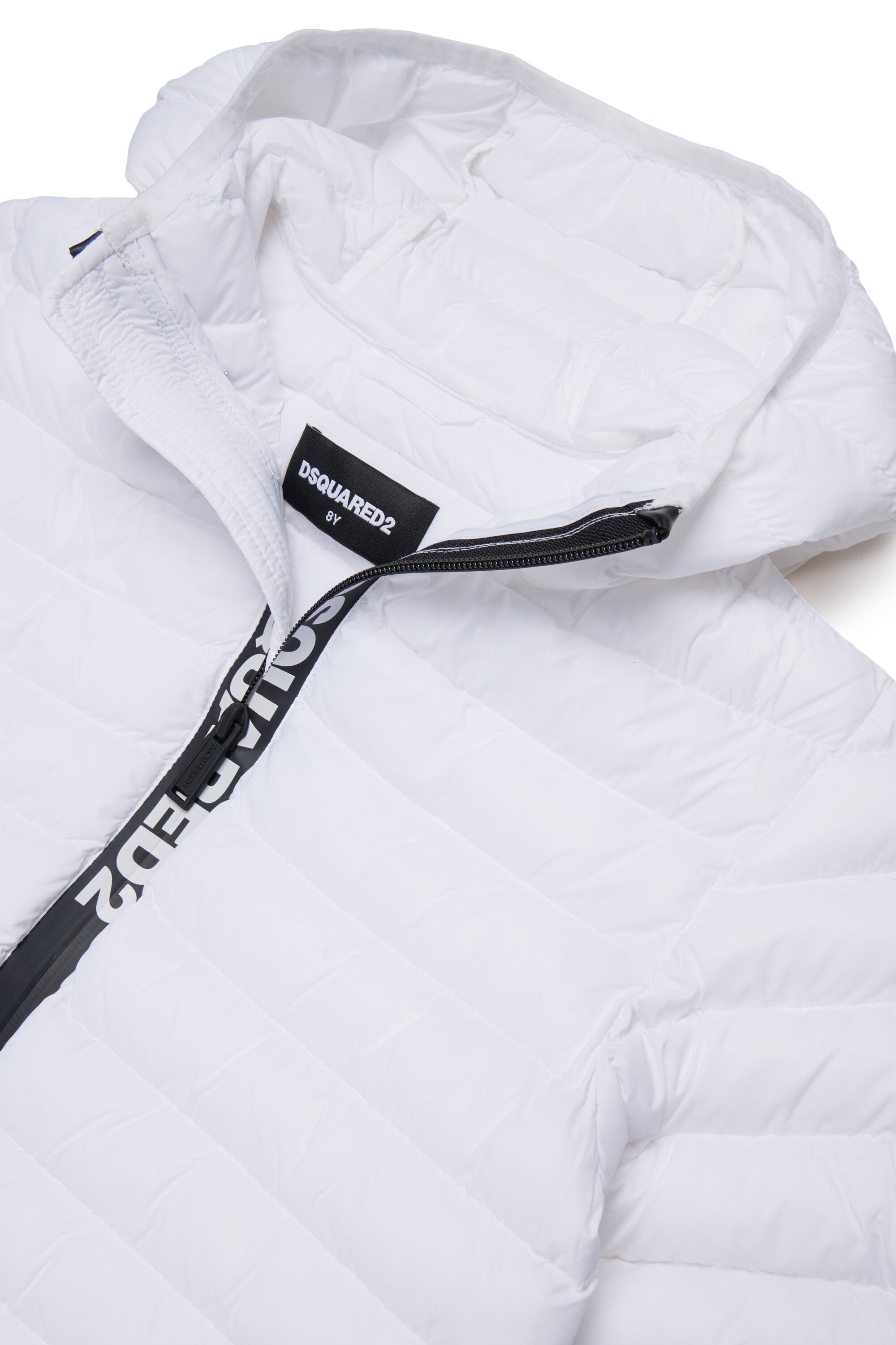 Padded jacket with printed logo