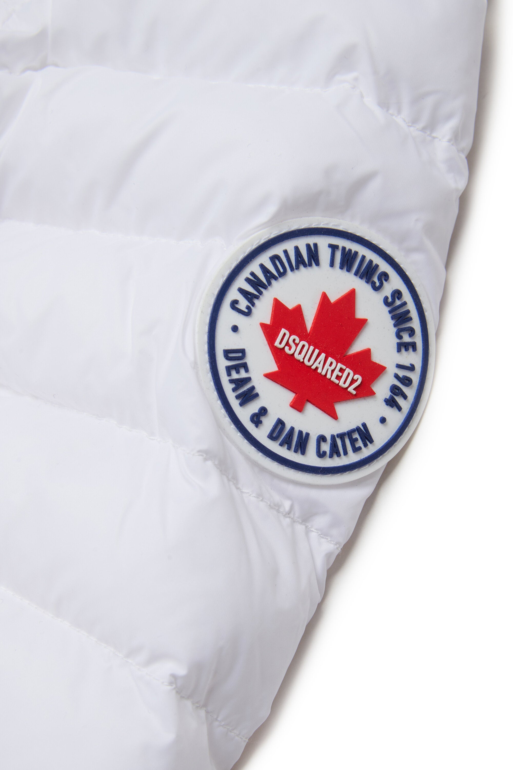 Padded jacket with printed logo