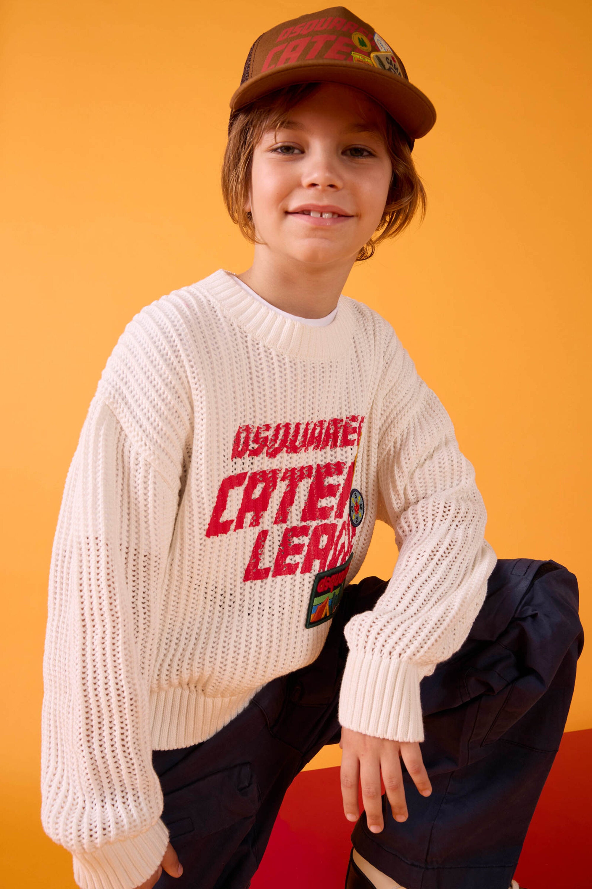 Crew-neck pullover with logo