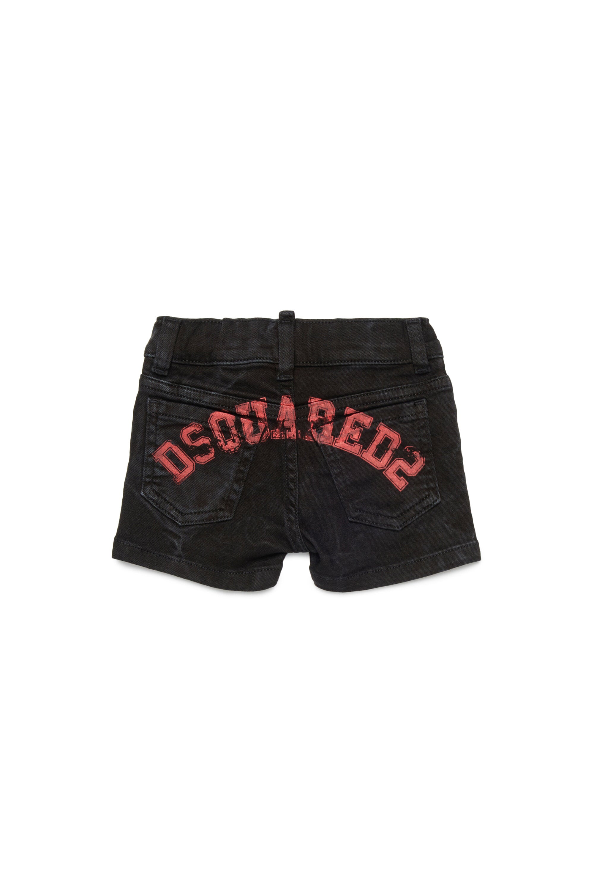 Denim shorts with logo