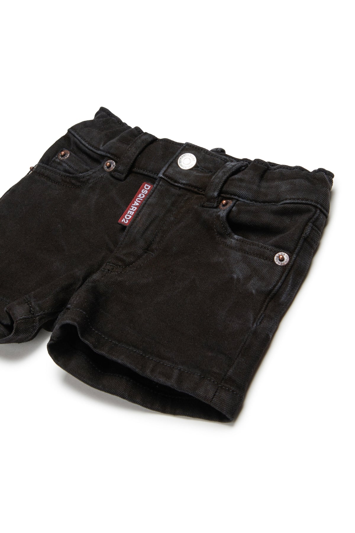 Denim shorts with logo