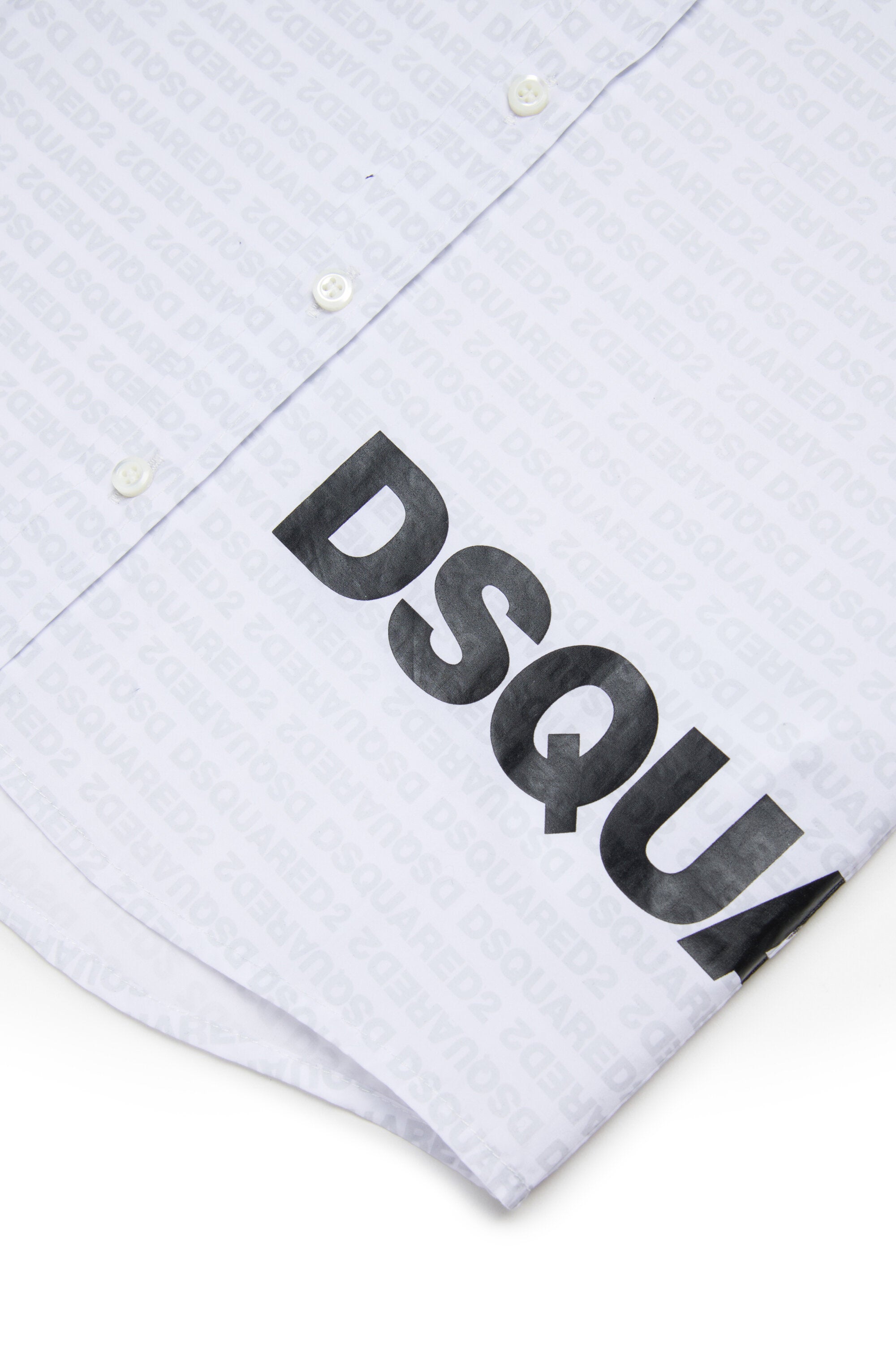 Short-sleeved shirt with logo and allover
