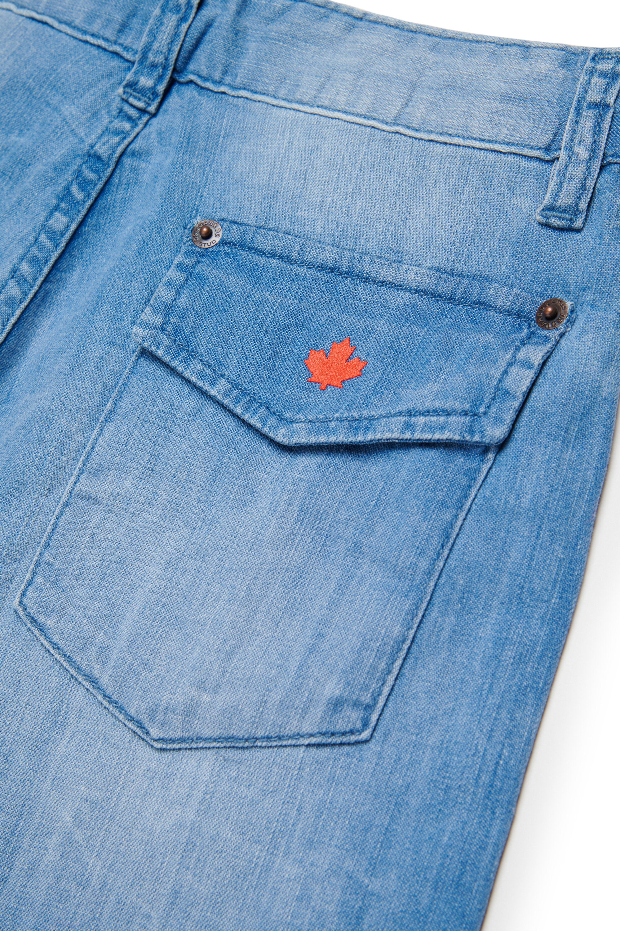 Light wash denim shorts