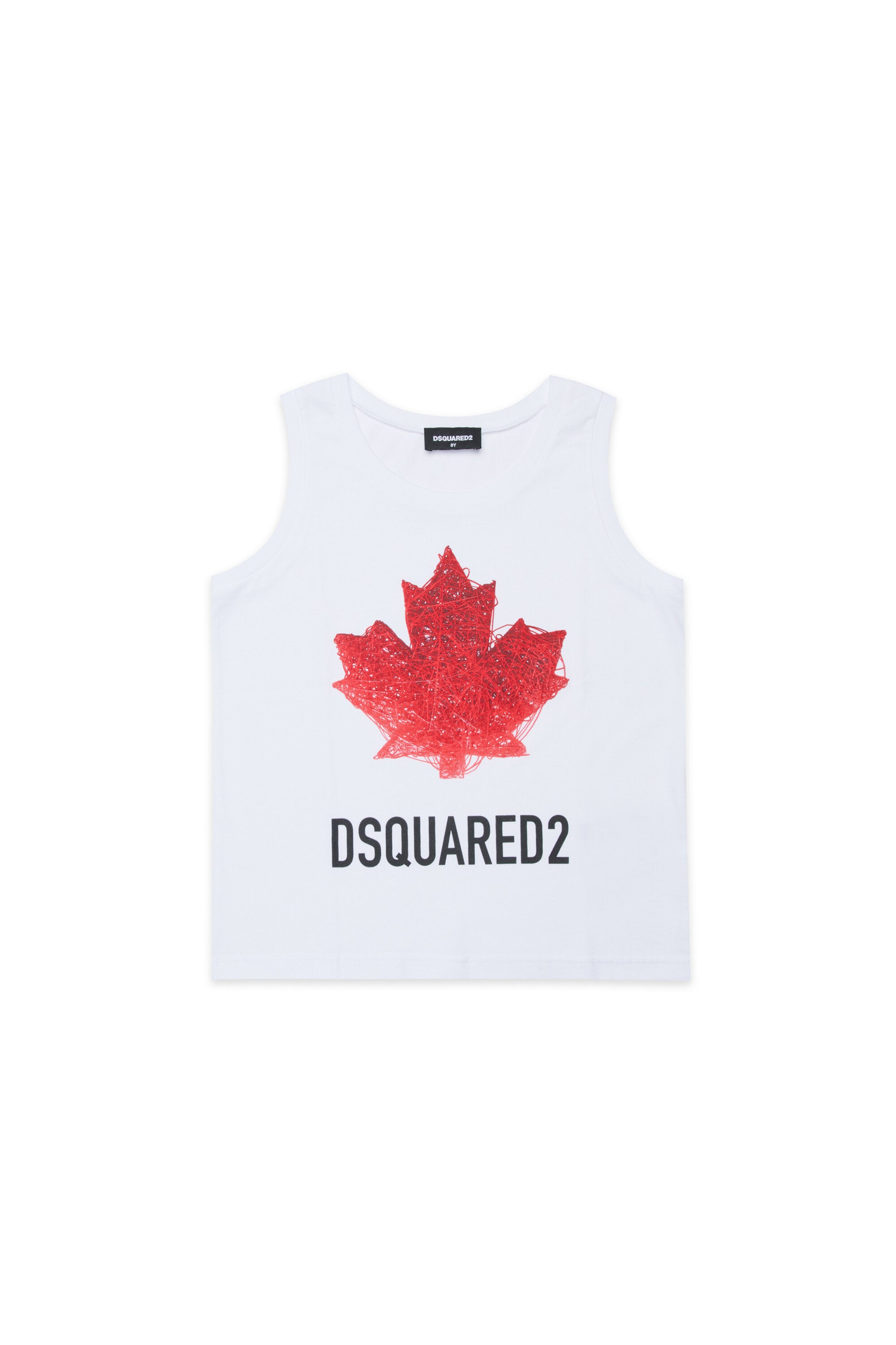 Sleeveless T-shirt with logo