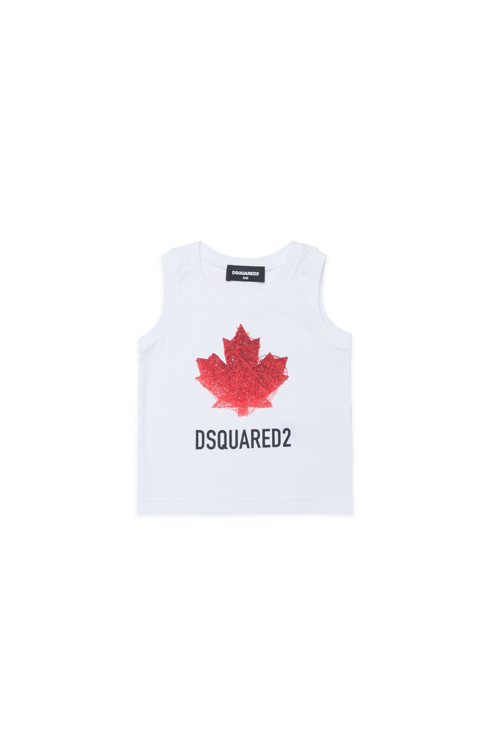 Sleeveless T-shirt with logo