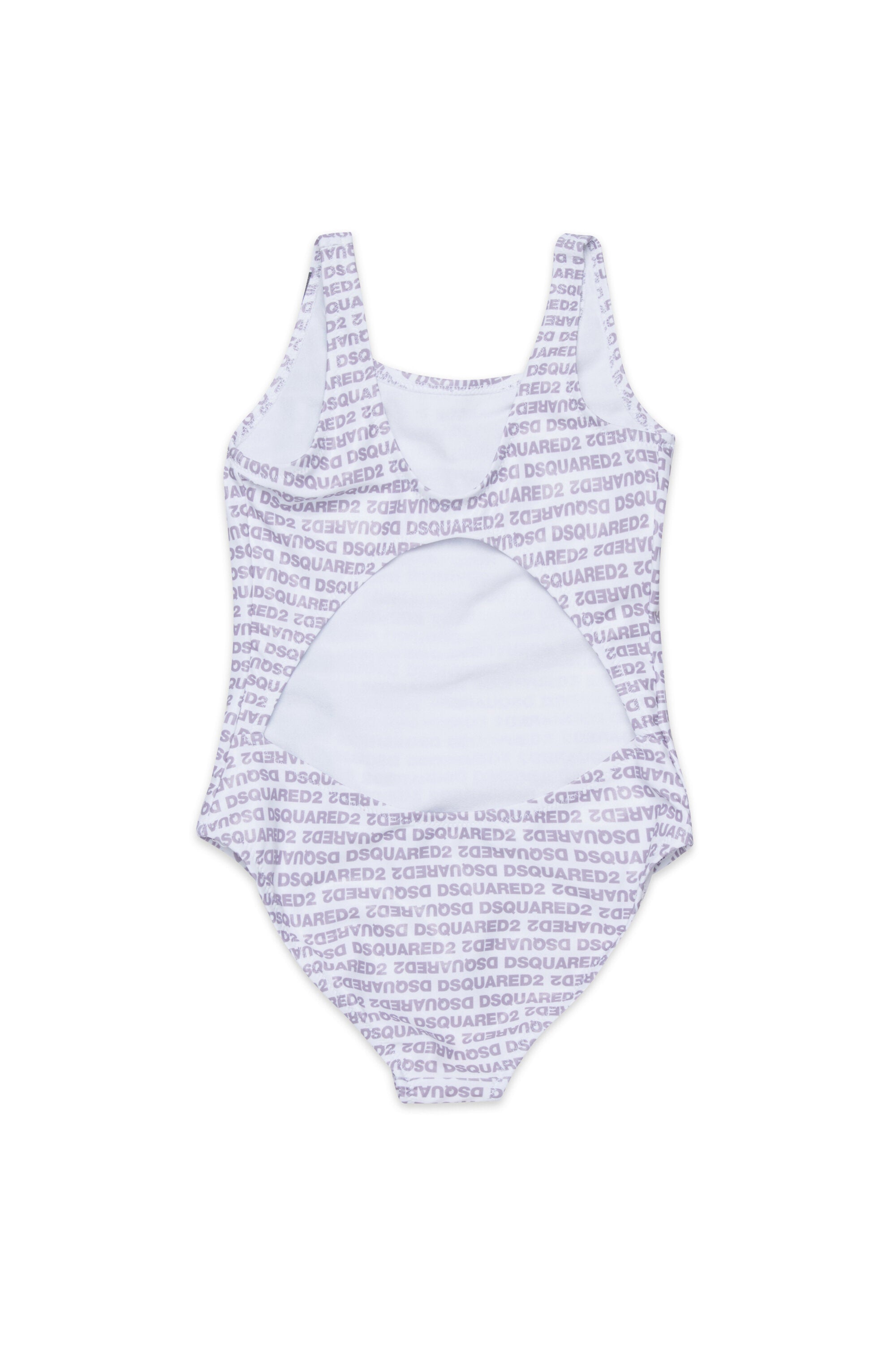 One-piece swimsuit with printed logo