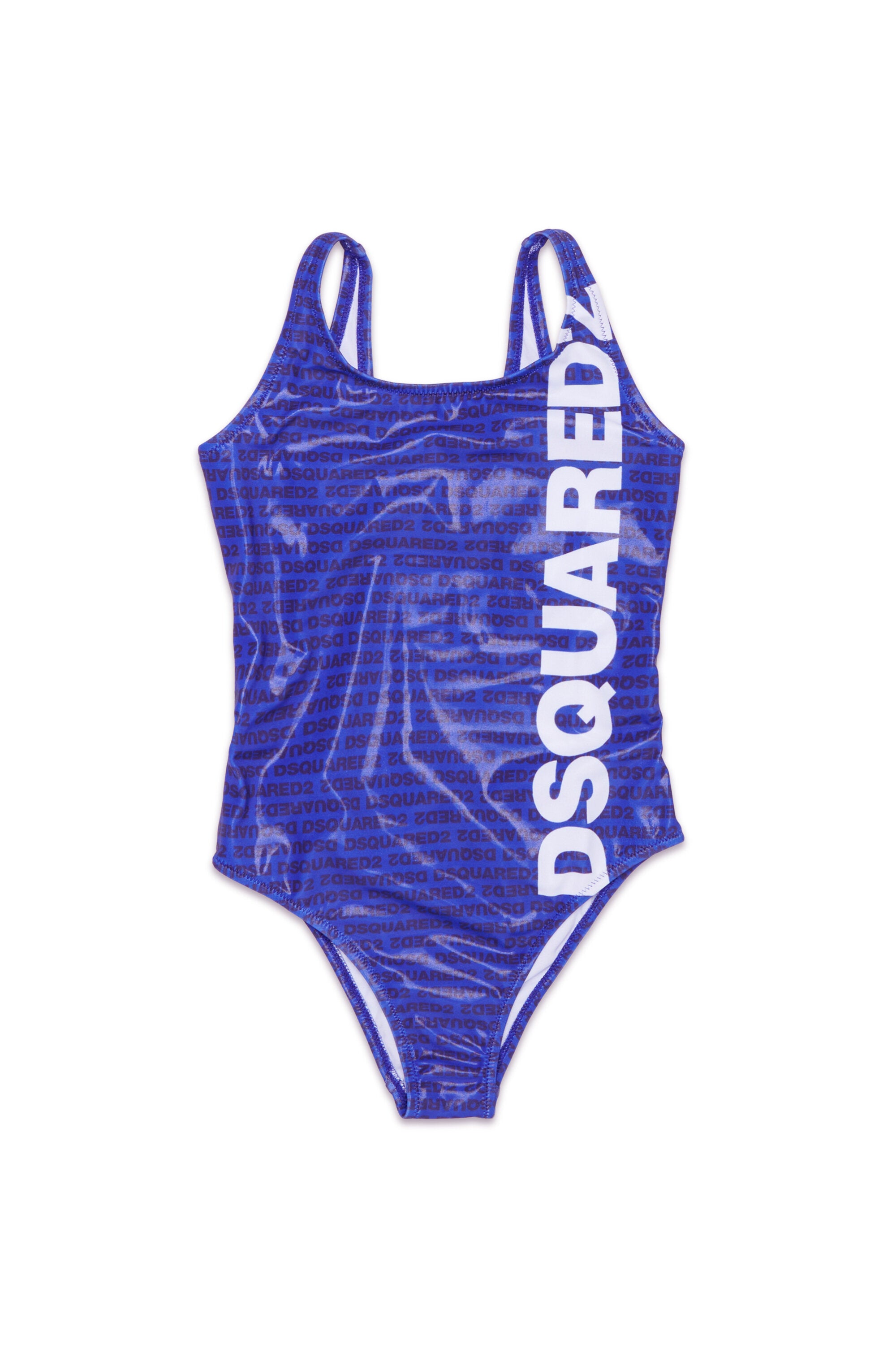 One-piece swimsuit with printed logo