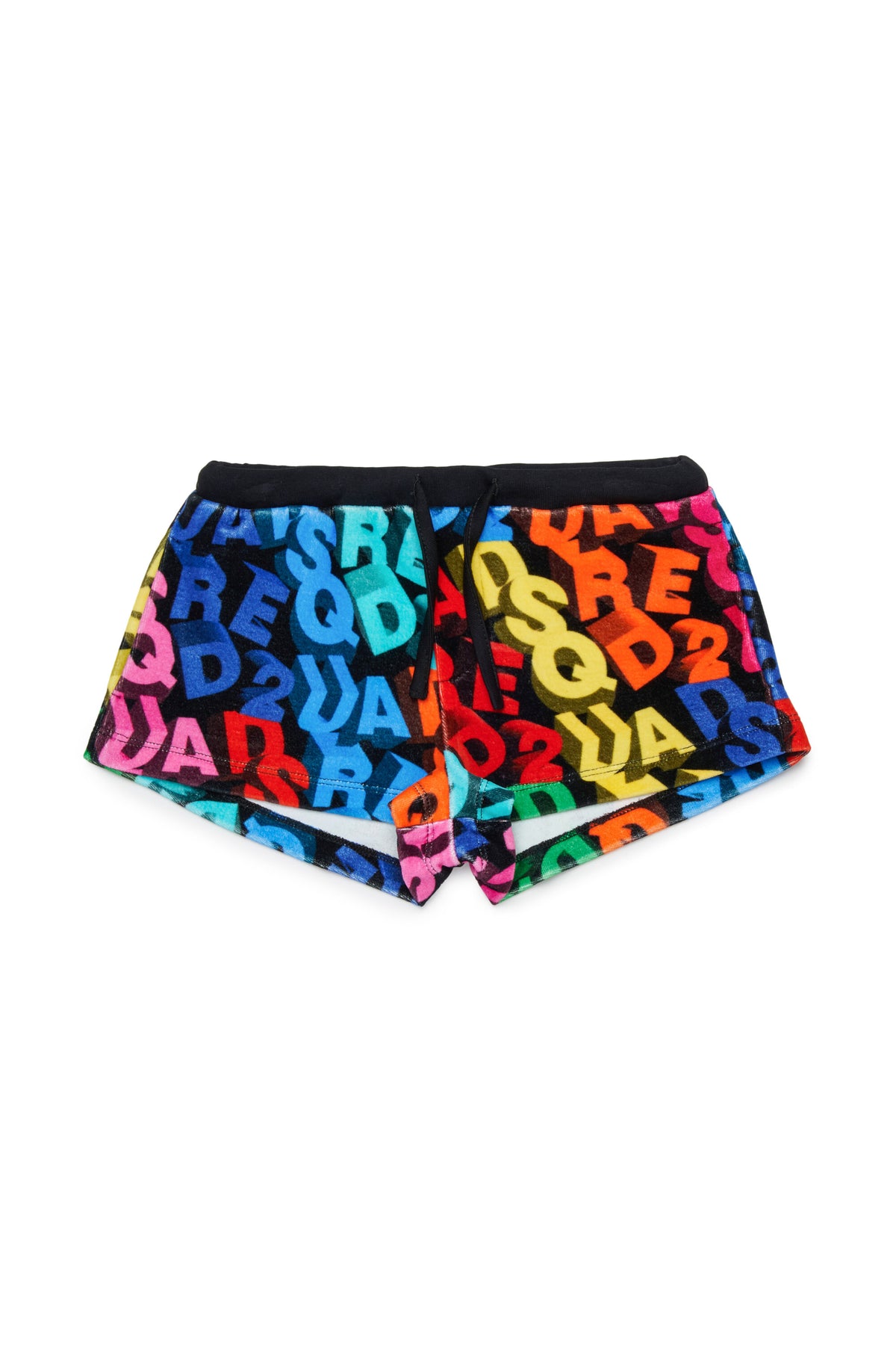 Knit shorts with allover logo