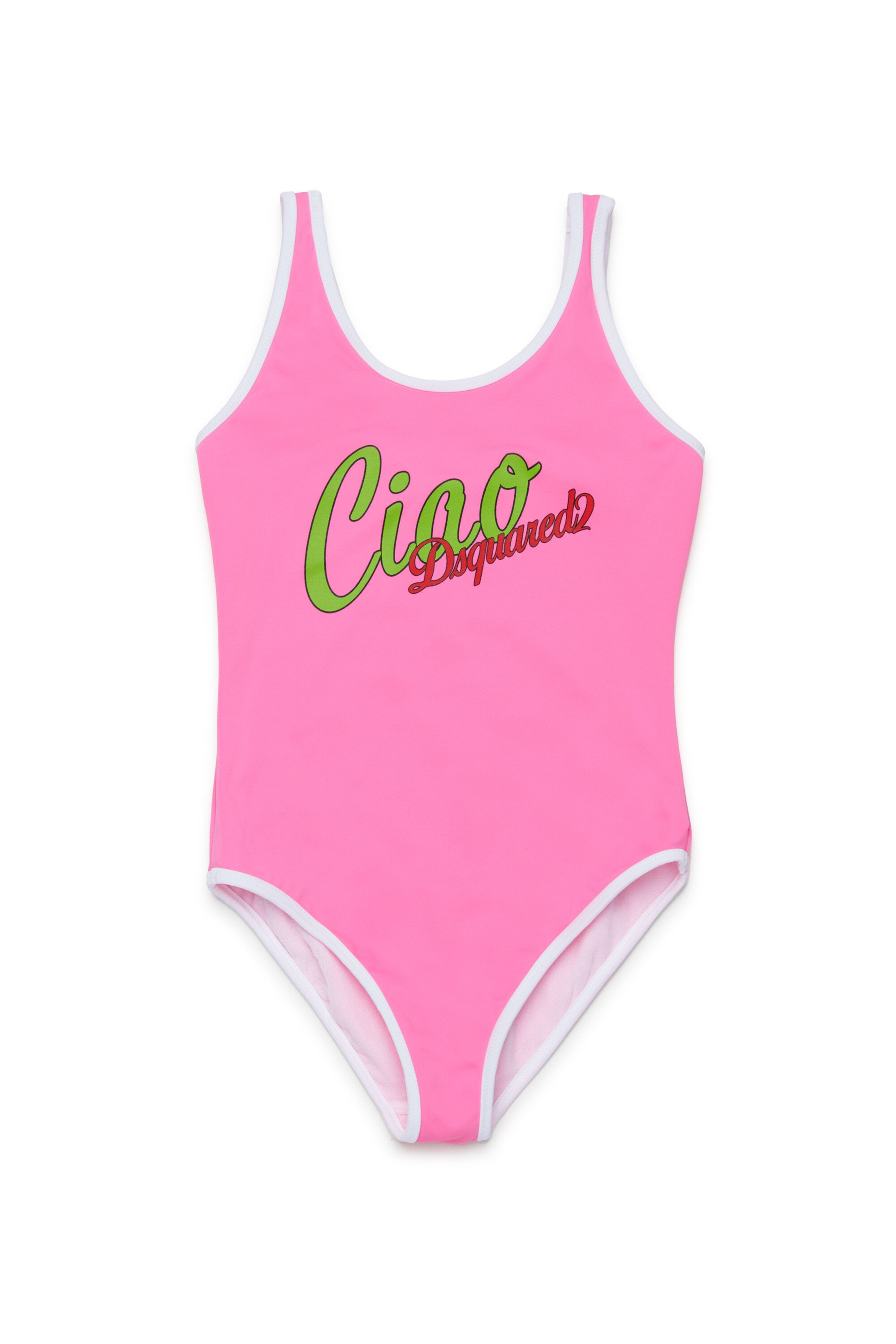 One-piece swimsuit with logo