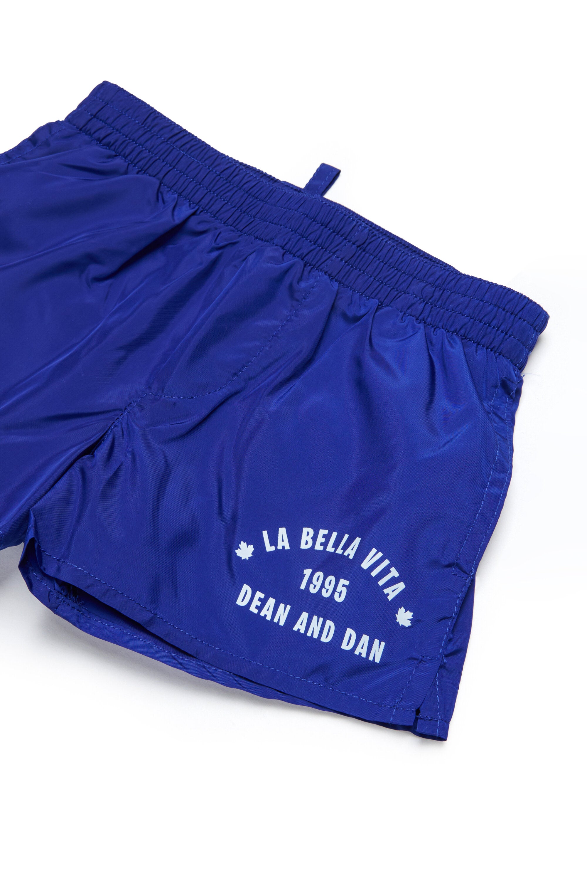 Boxer swimsuit with logo