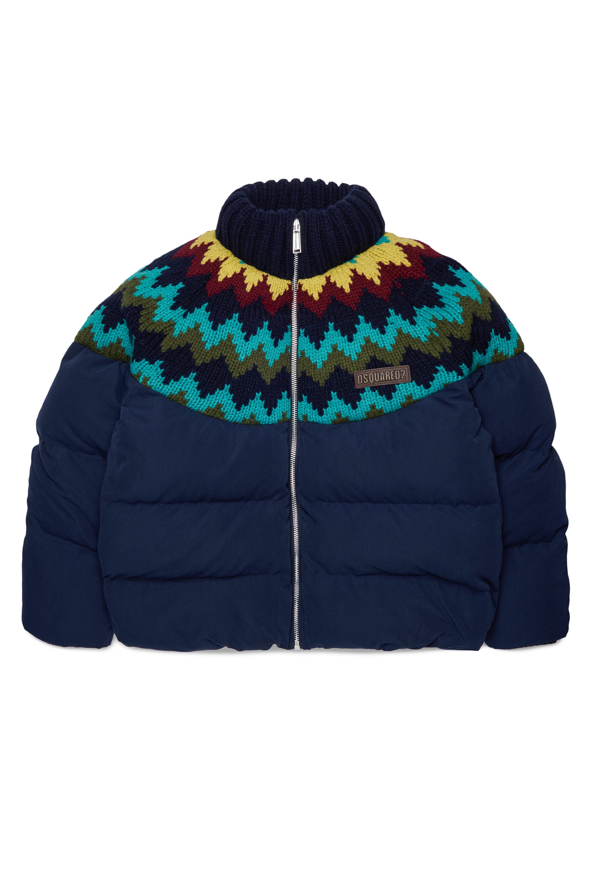 Padded jacket with printed logo