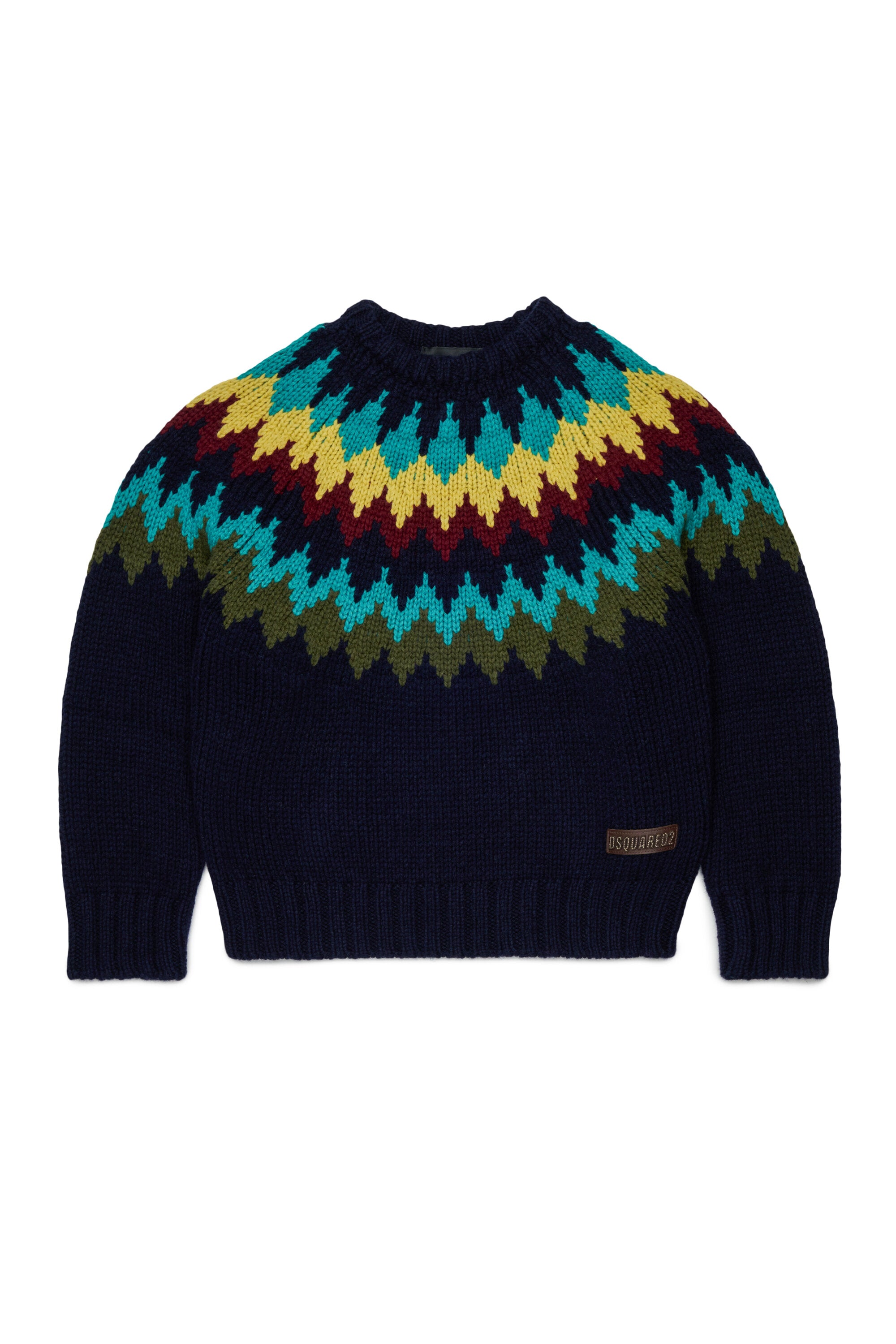 Crew-neck pullover with logo