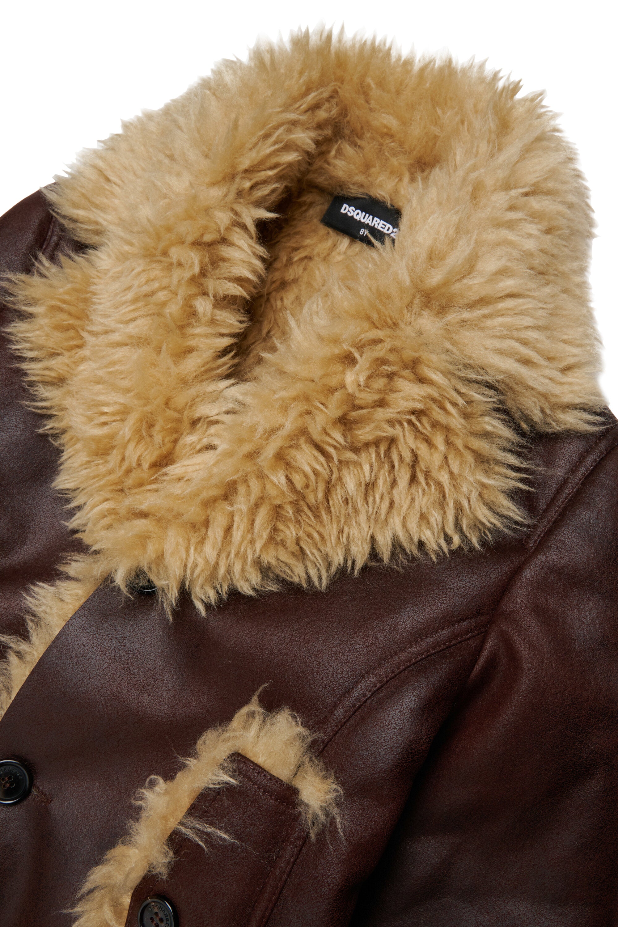 Biker jacket with faux fur details