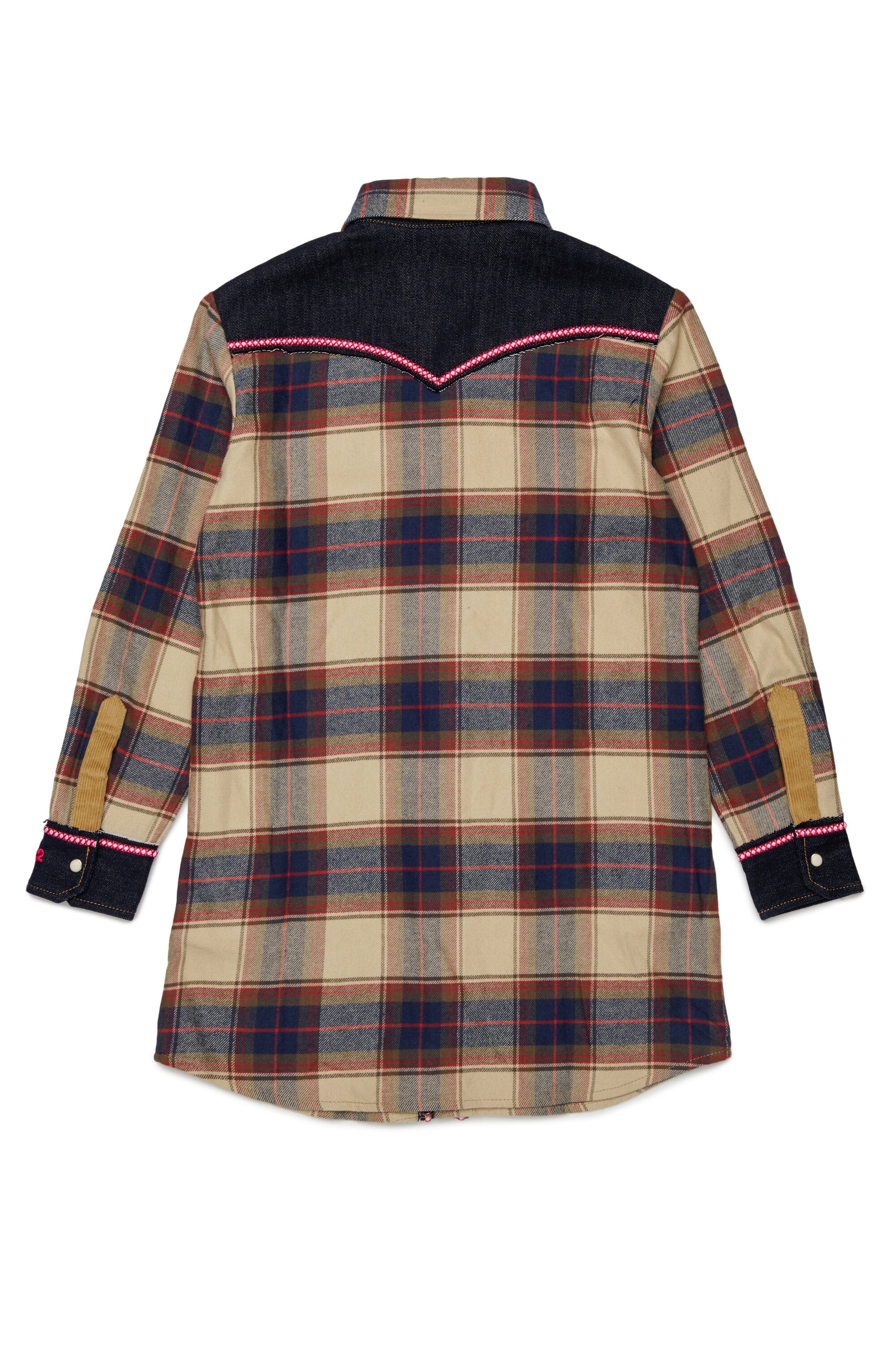 Plaid shirt with logo