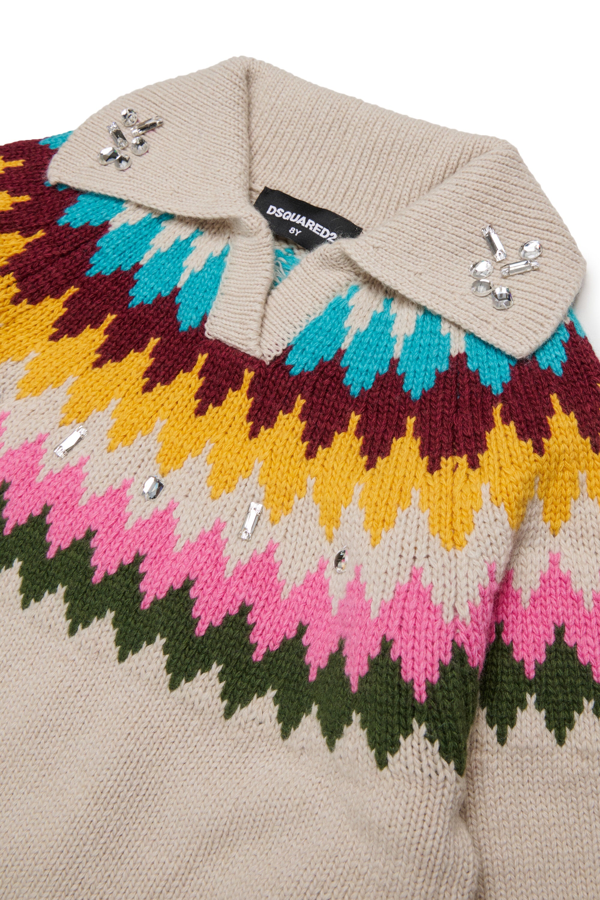 Jacquard pullover with logo