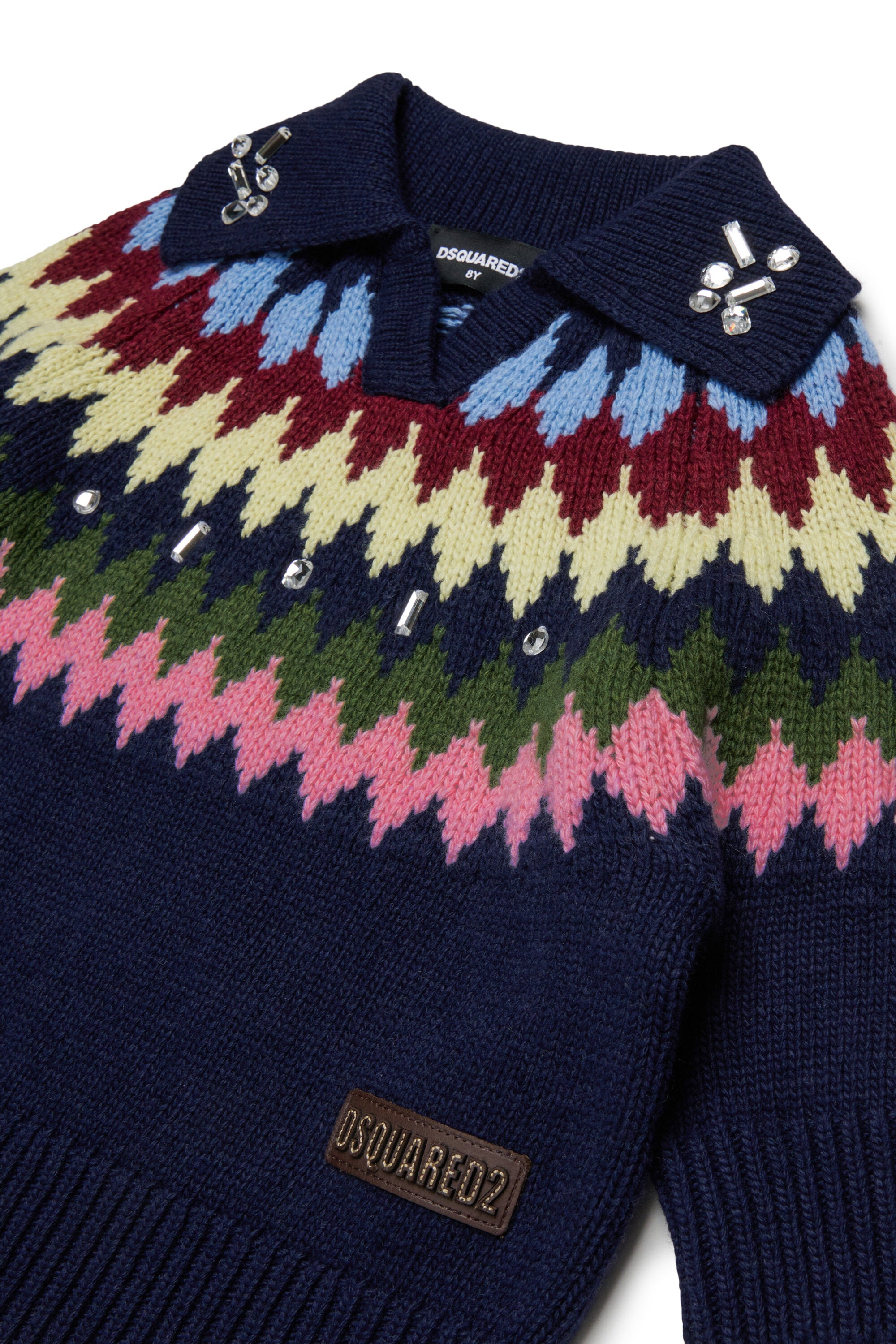 Jacquard pullover with logo