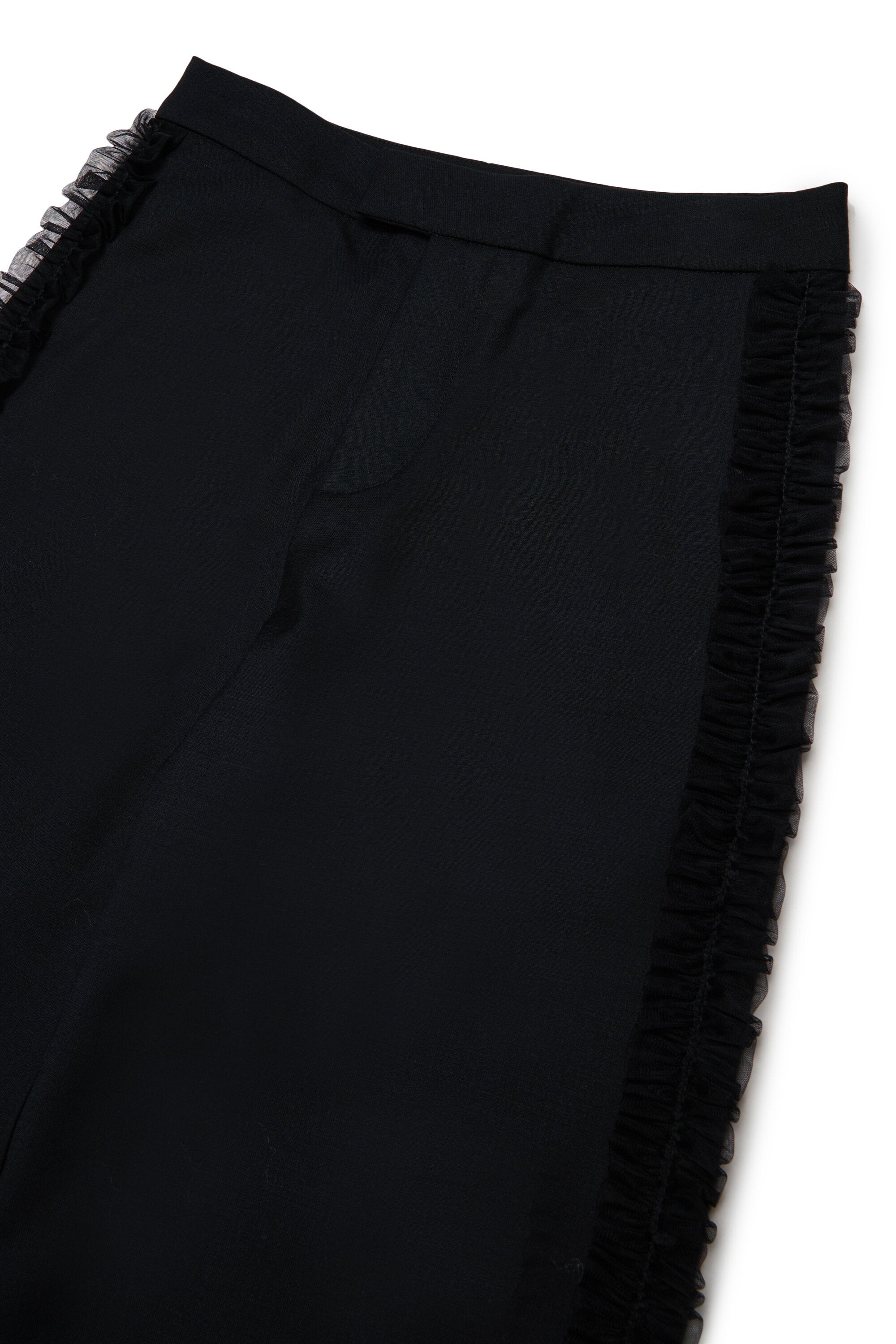 Formal pants with pleated inserts