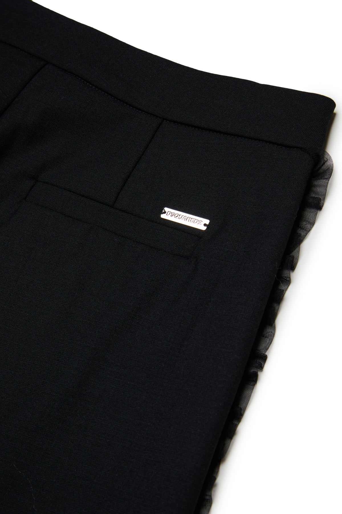 Formal pants with pleated inserts