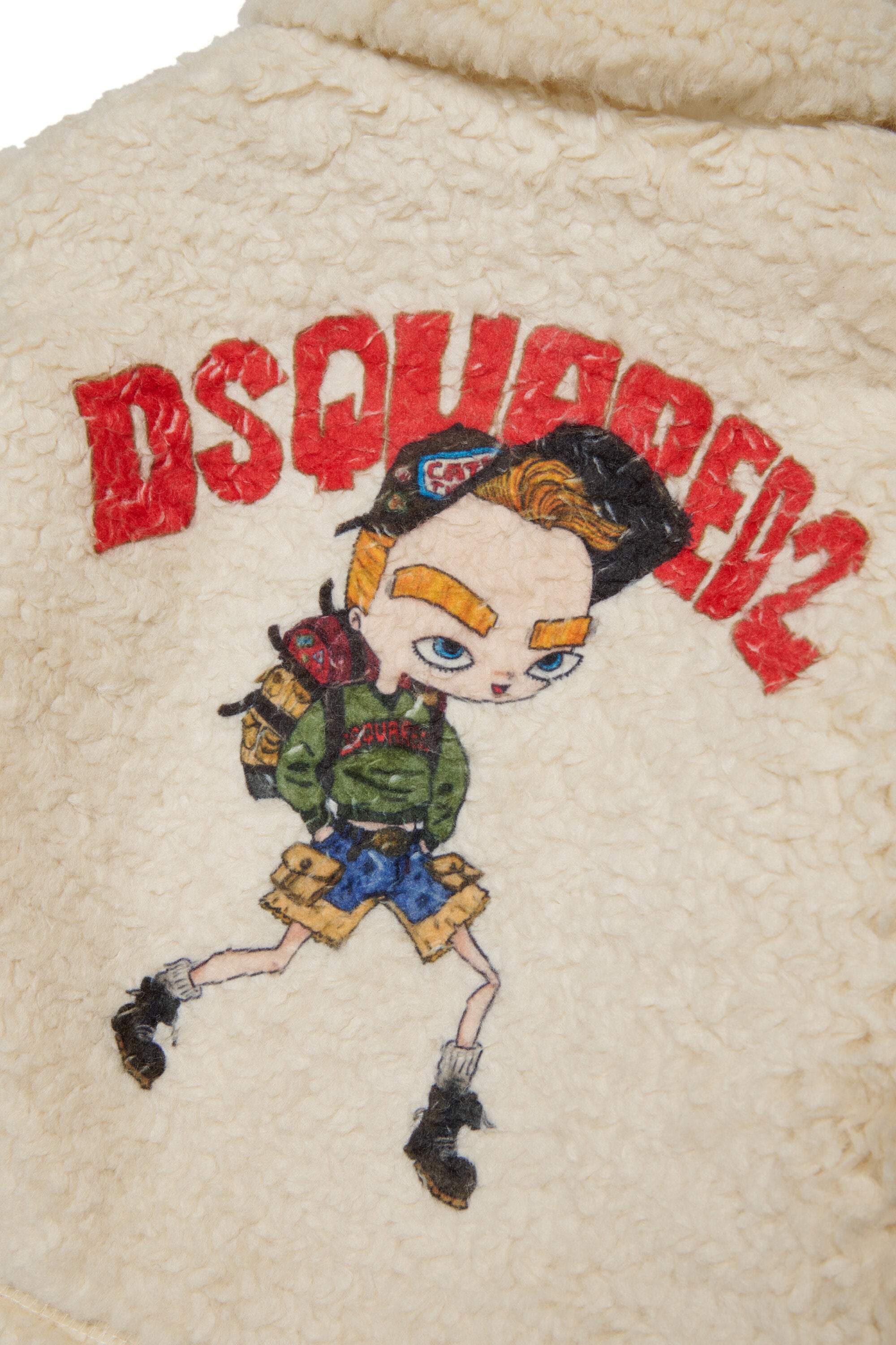 Teddy jacket with printed logo