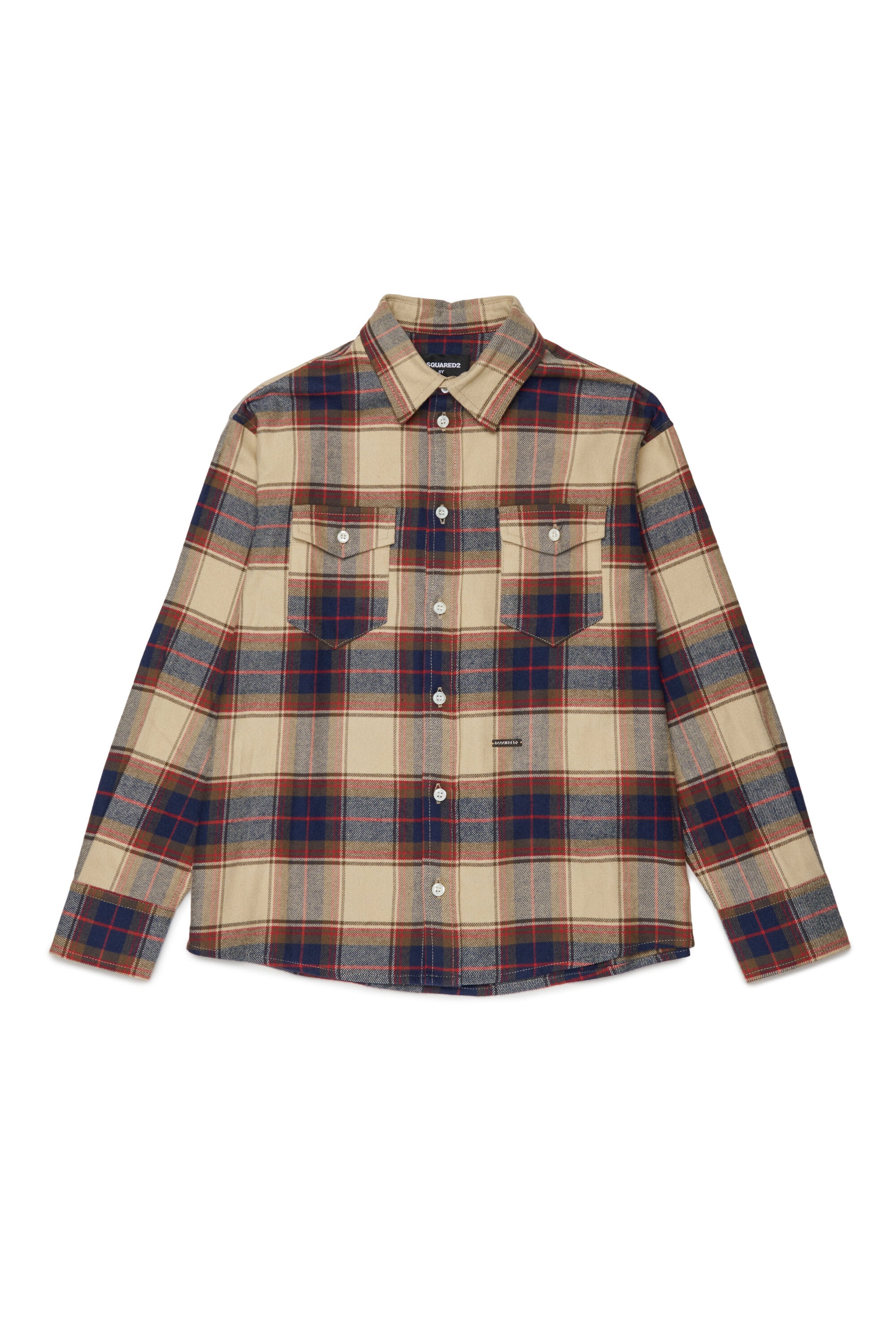 Checked shirt with logo