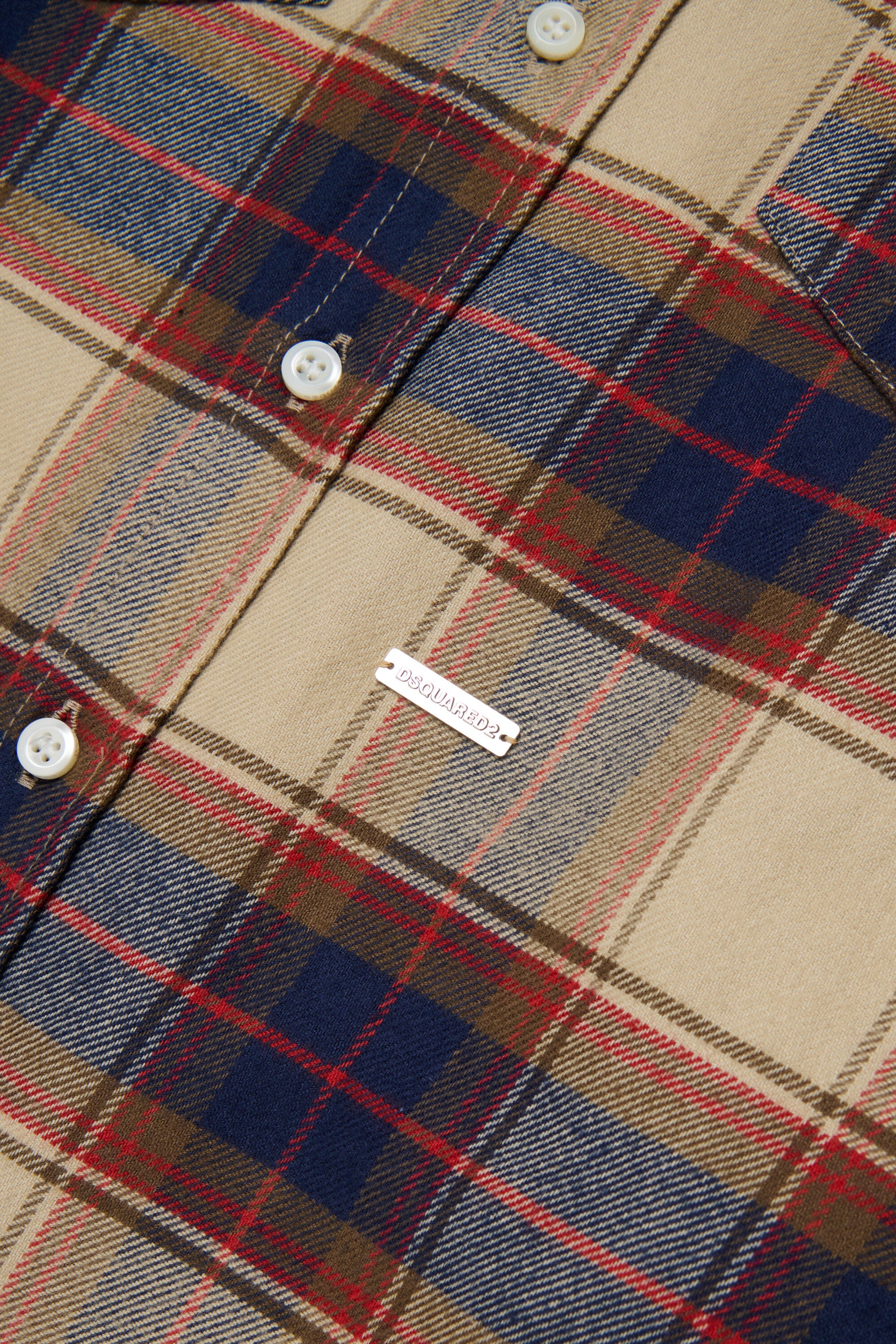 Checked shirt with logo