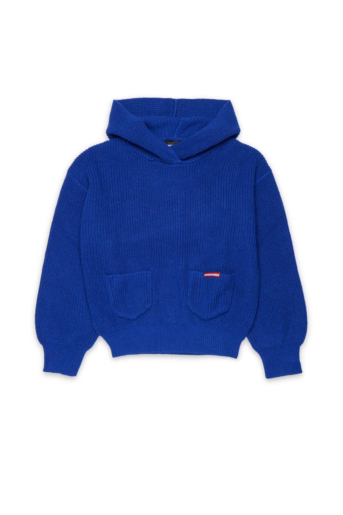 Hooded pullover with logo on pocket