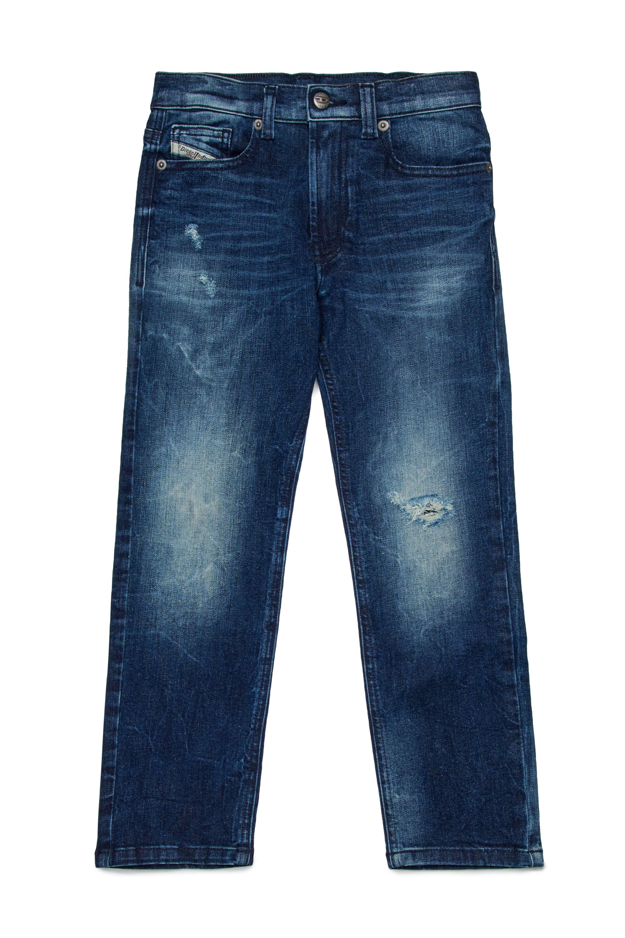 Dark blue regular jeans with breaks - 2010