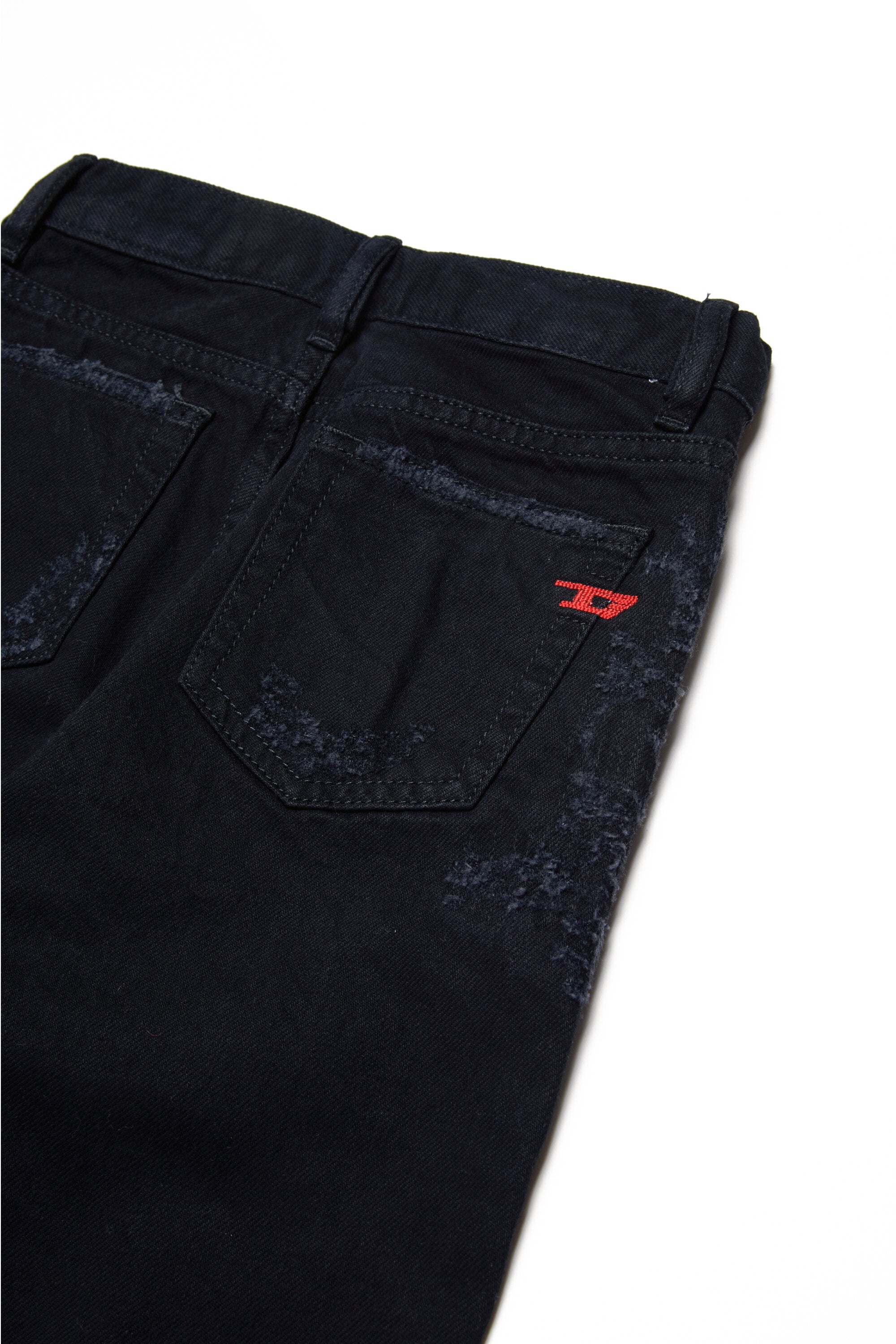 Black straight jeans with abrasions - 2020 D-Viker