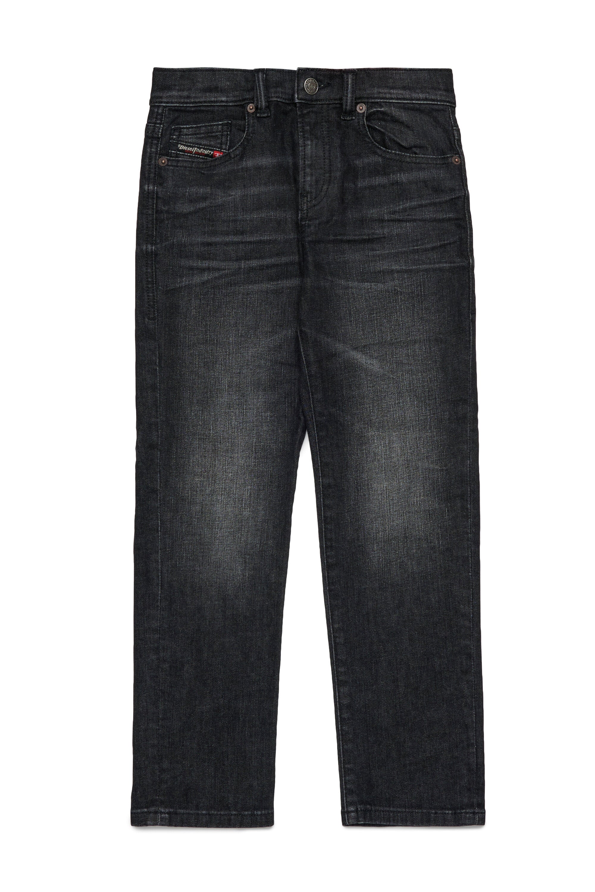Black regular jeans with a worn effect - 2020 D-Viker