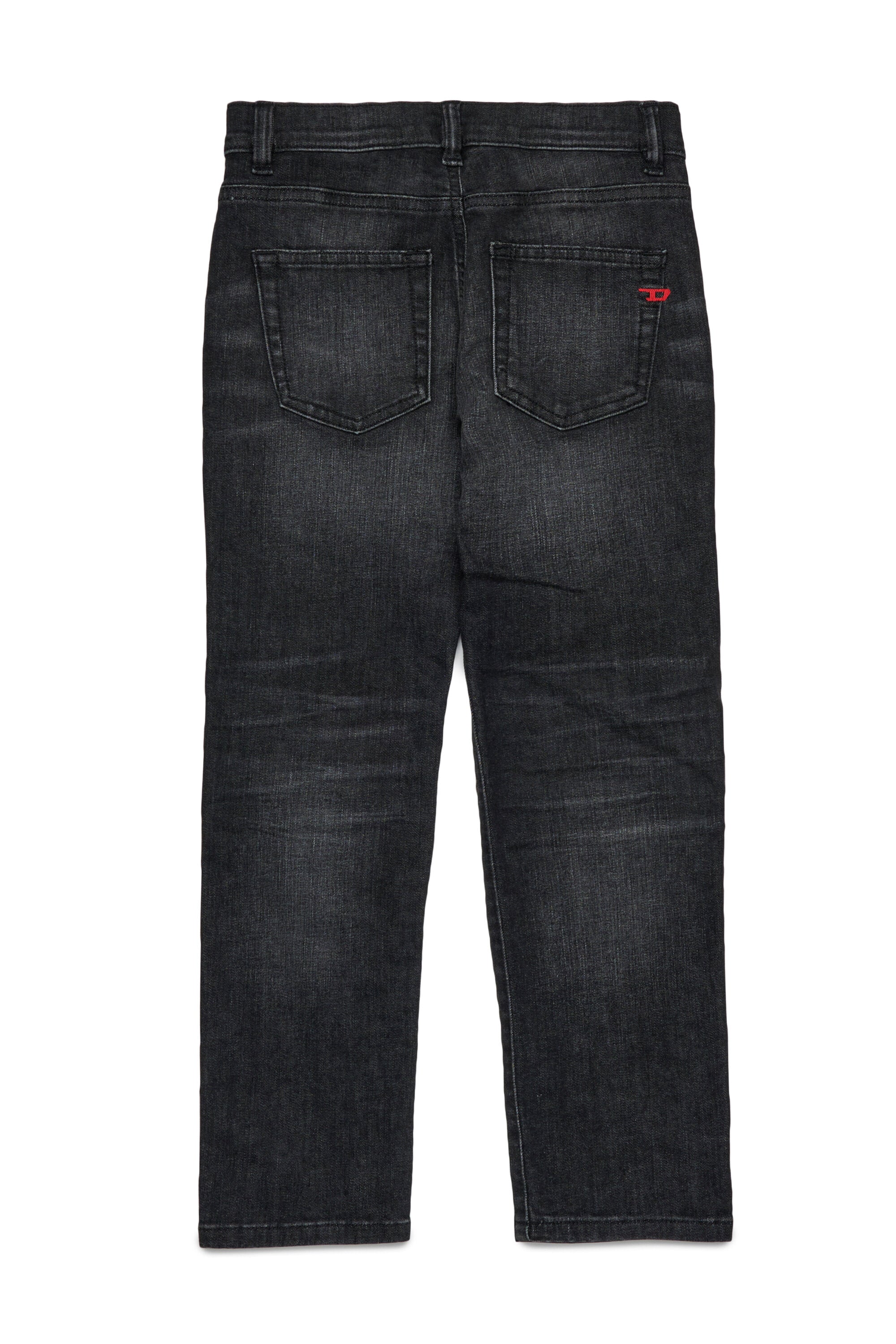 Black regular jeans with a worn effect - 2020 D-Viker