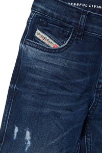 Dark superskinny jeans with abrasions - 2017 Slandy