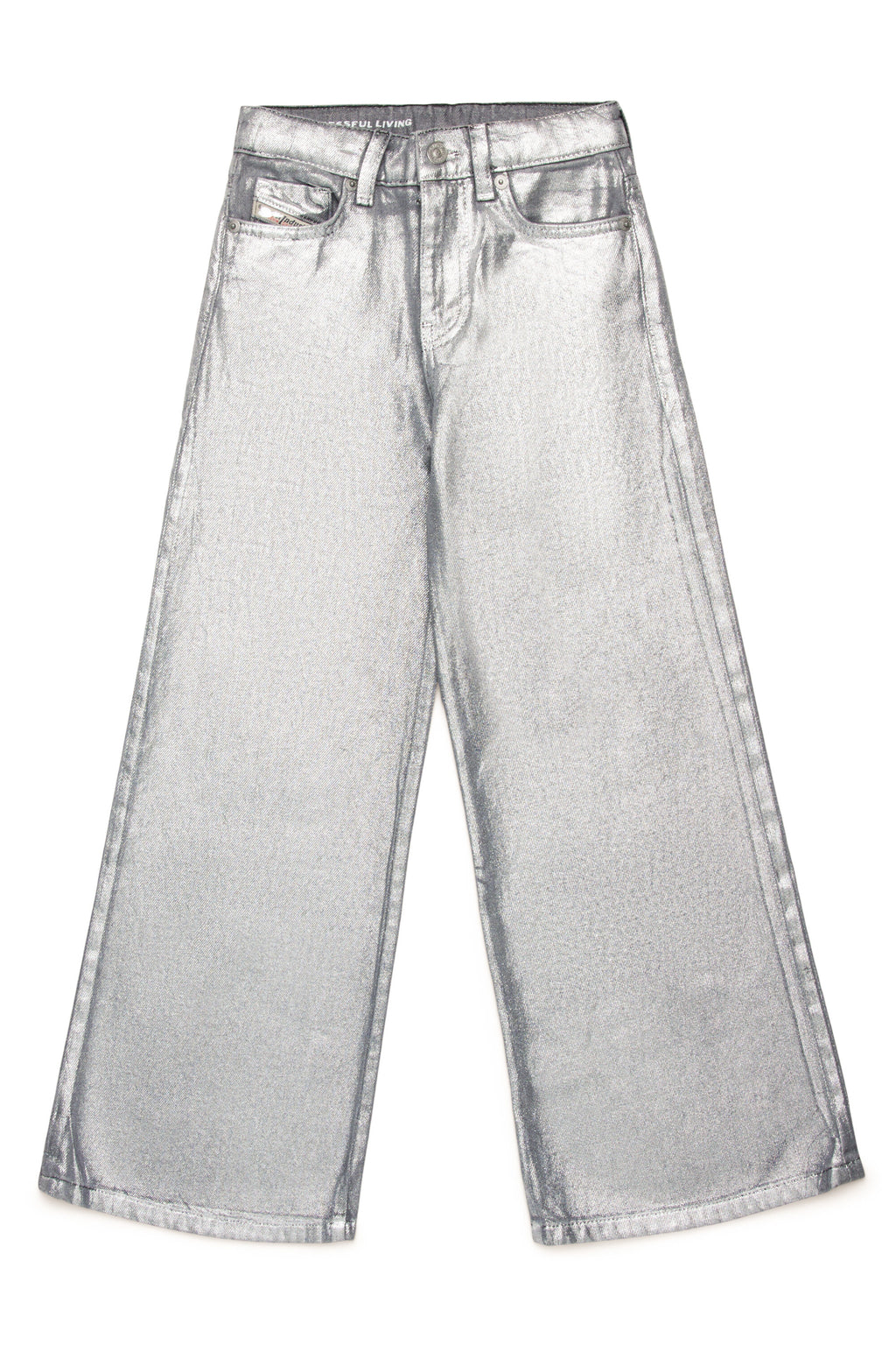 Silver mylar flare jeans - 1978