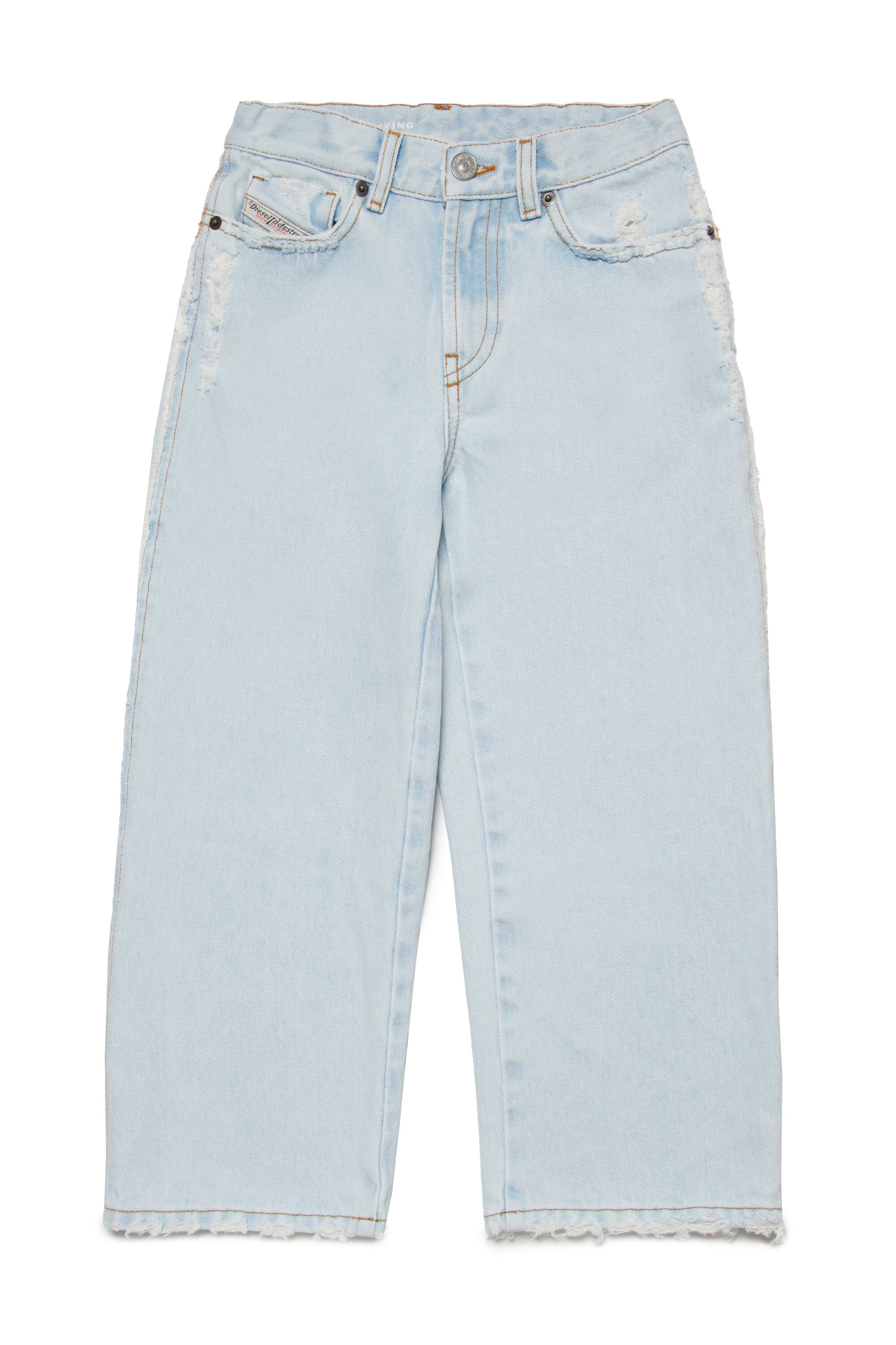 Light flare jeans with abrasions - 2000