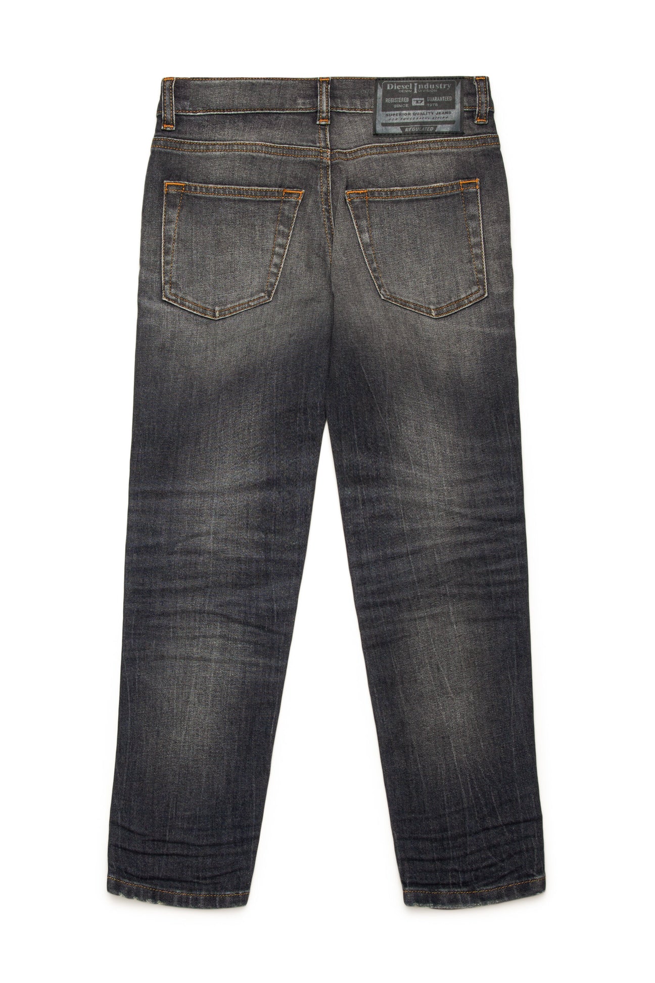 Grey tapered jeans with abrasions - D-Lucas Grey tapered jeans with abrasions - D-Lucas