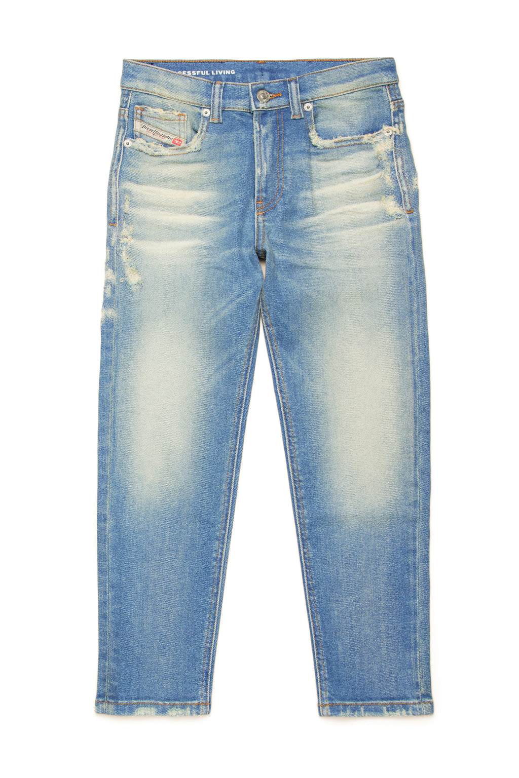 Light tapered jeans with abrasions - D-Lucas