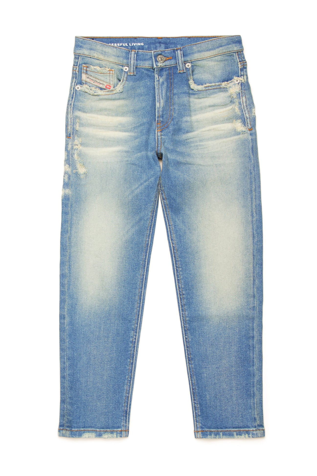 Light tapered jeans with abrasions - D-Lucas 