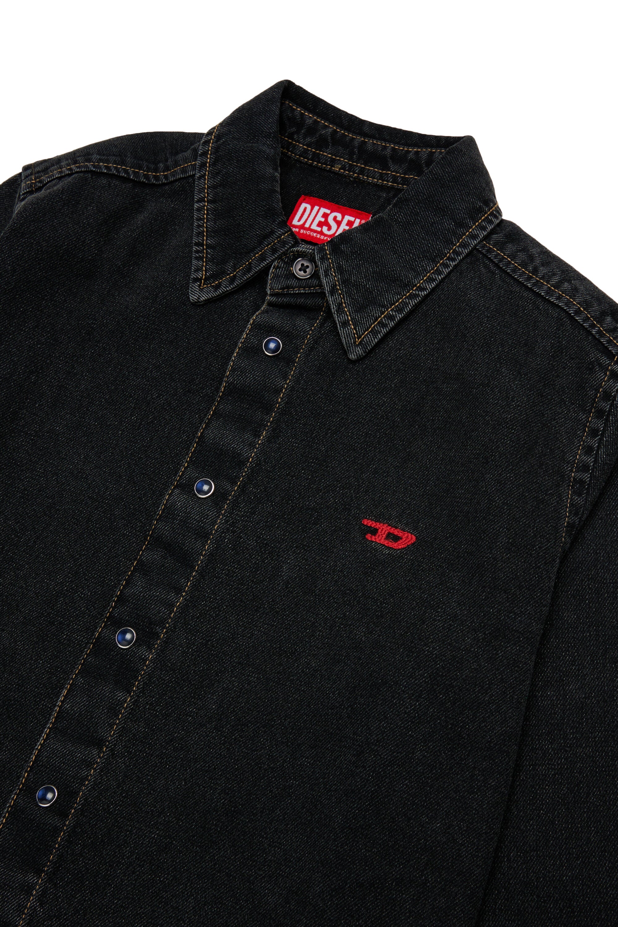 Denim shirt with logo
