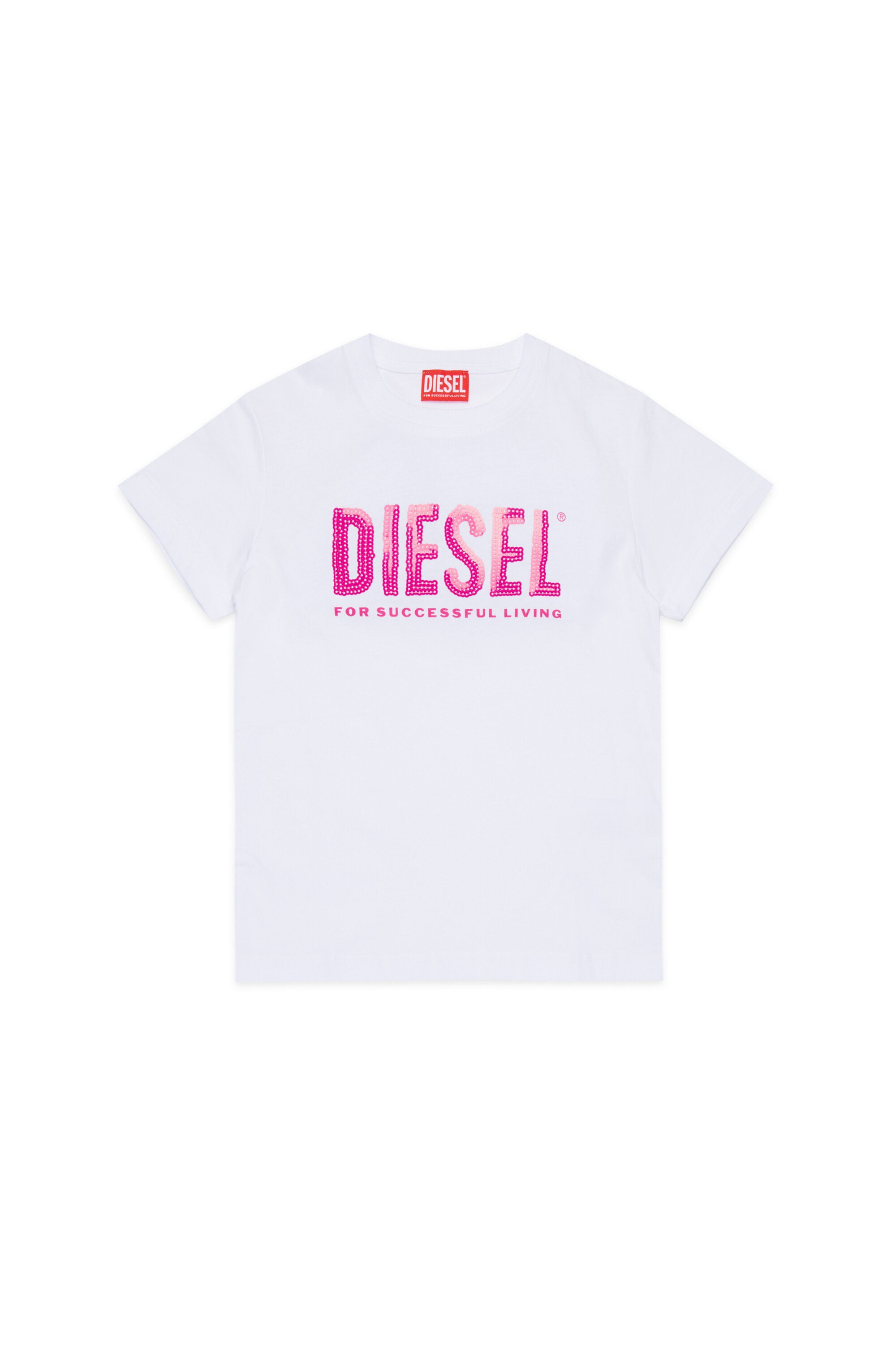 T-shirt with sequin logo