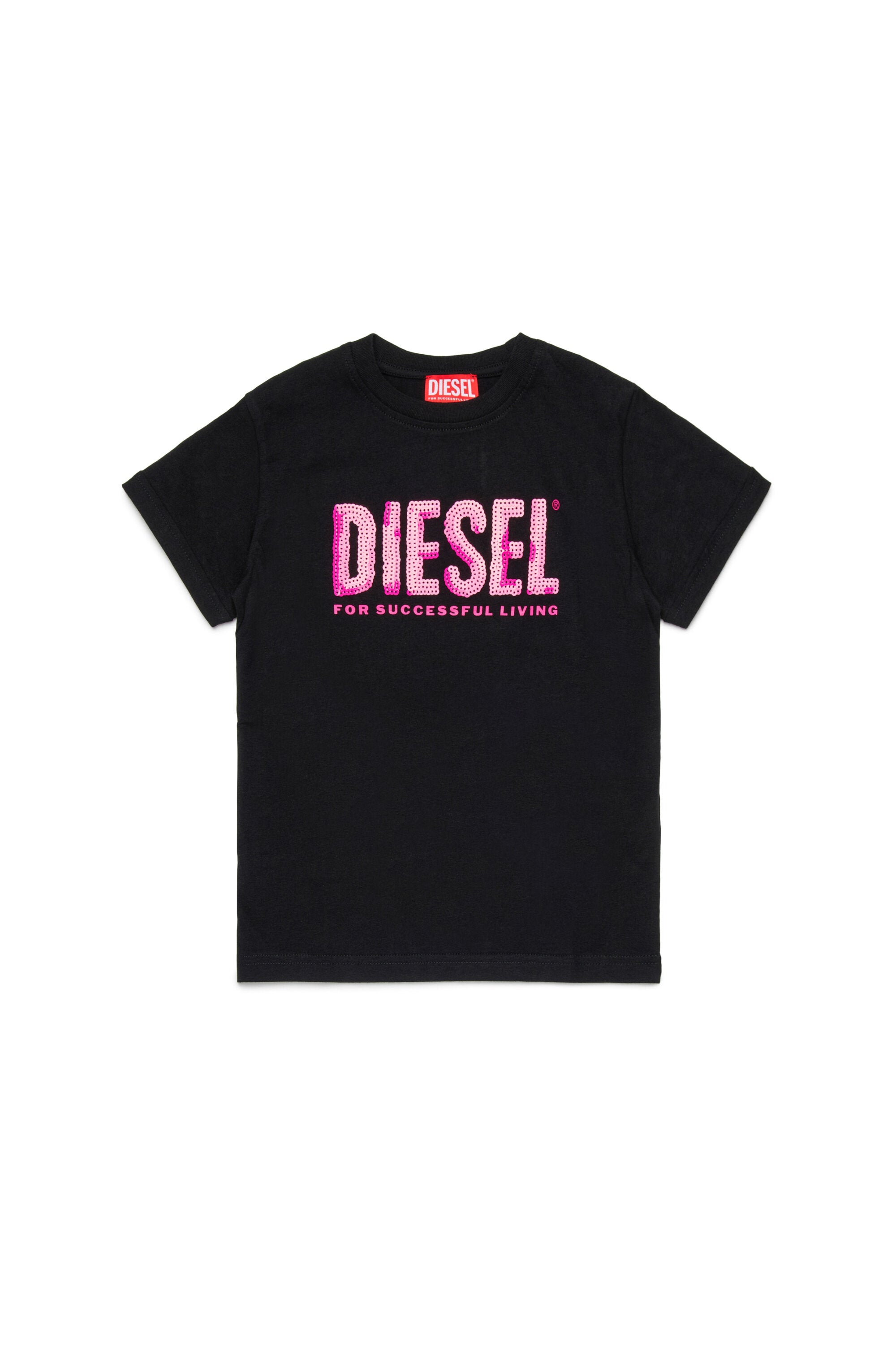 T-shirt with sequin logo
