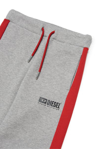 Colorblock fleece branded jogger pants