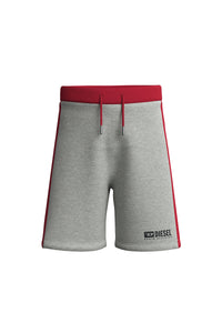 Colorblock fleece branded shorts