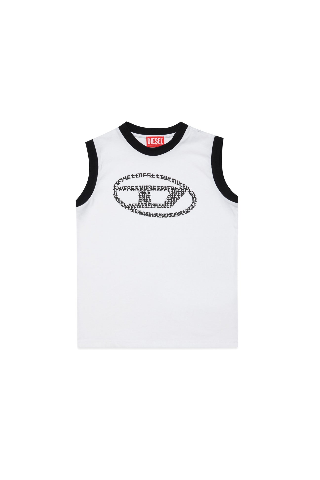 Sleeveless T-shirt with logo Oval D 
