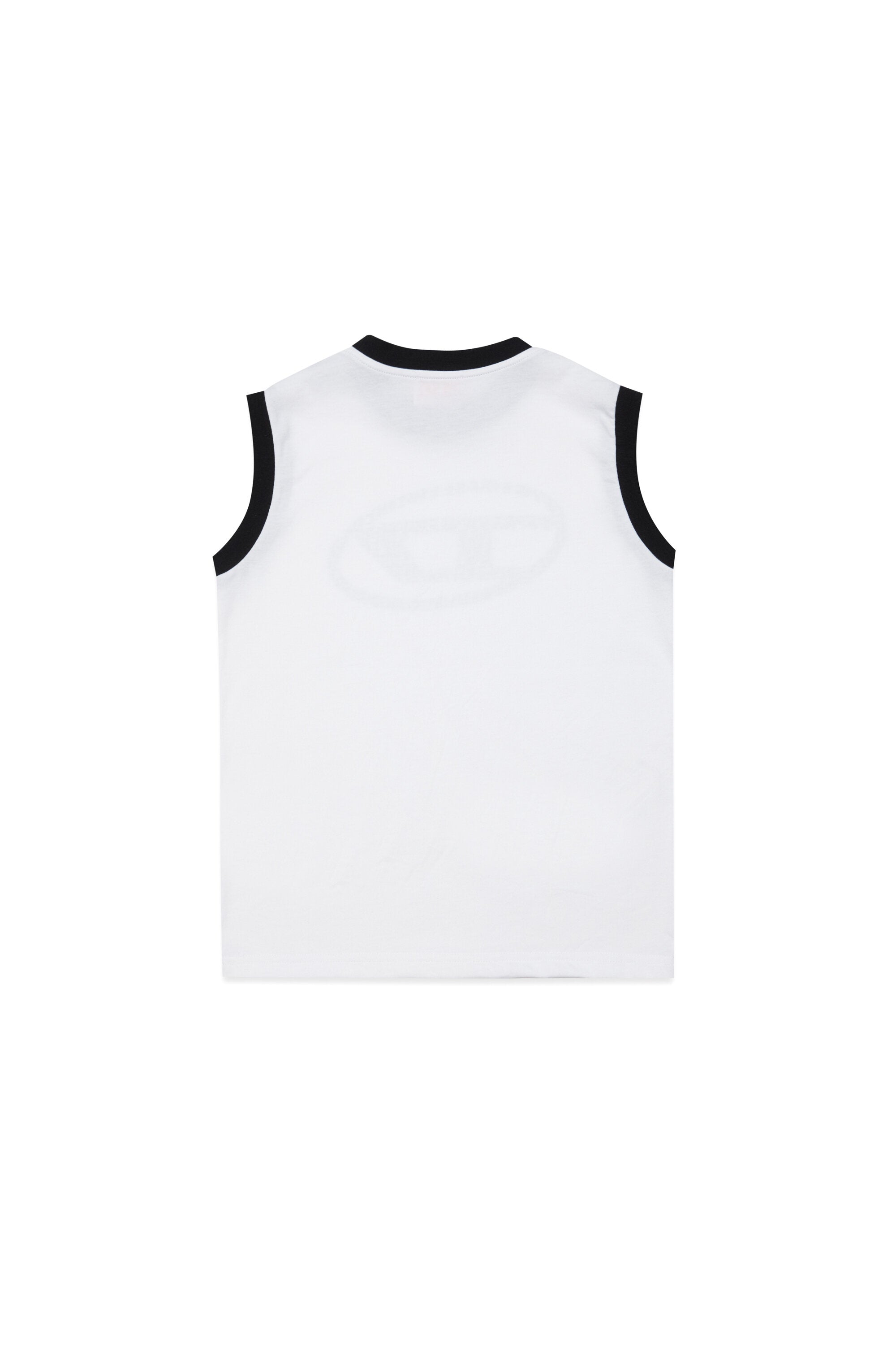 Sleeveless T-shirt with logo Oval D